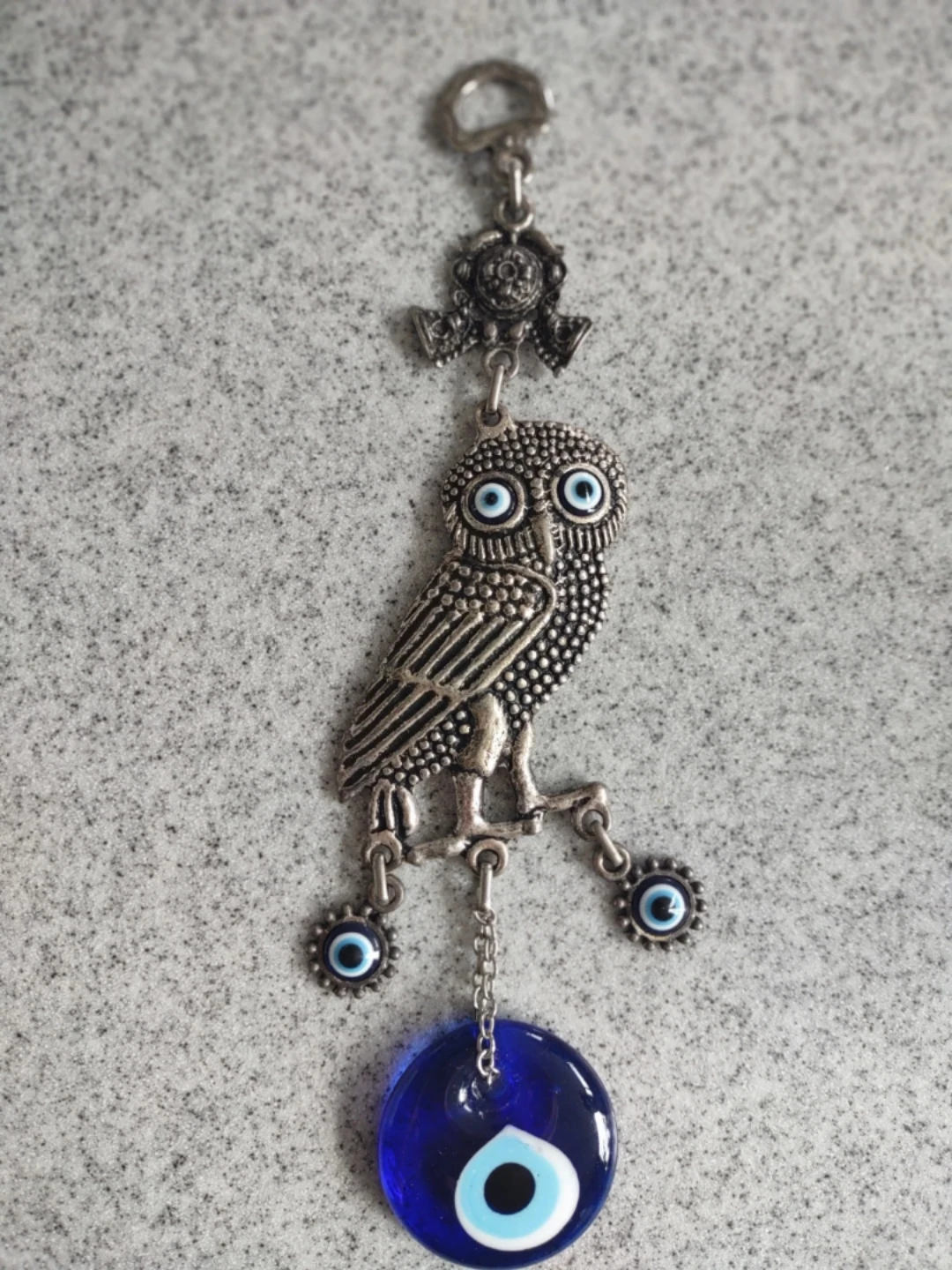 (NEW) Owl Evil Eye Wall Hanging Decor  (8.5 inches) - photo 4