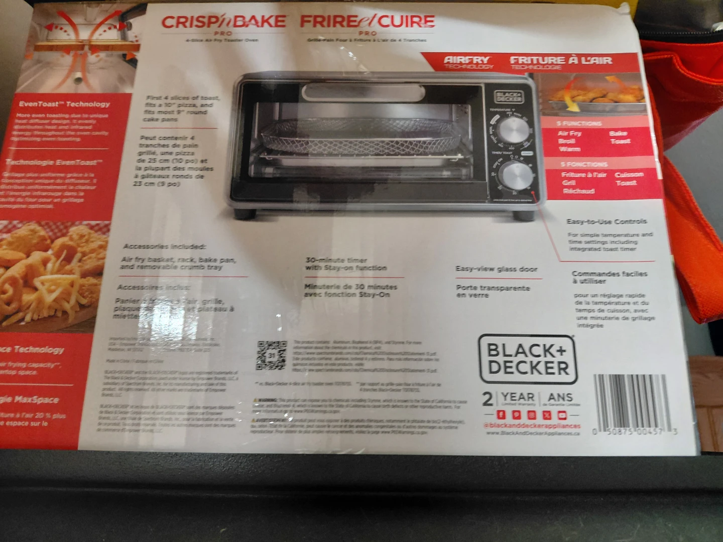 Never used Black and Decker Toaster oven