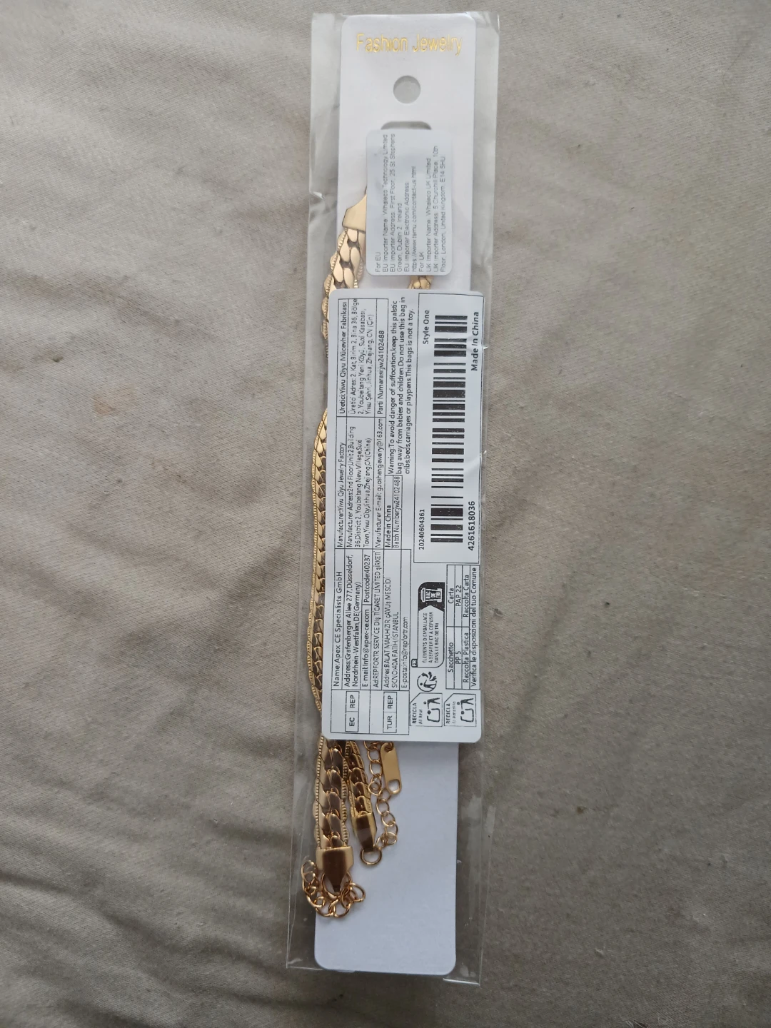 18K Gold Plated 404 Stainless Steel Snake Chain Bracelets