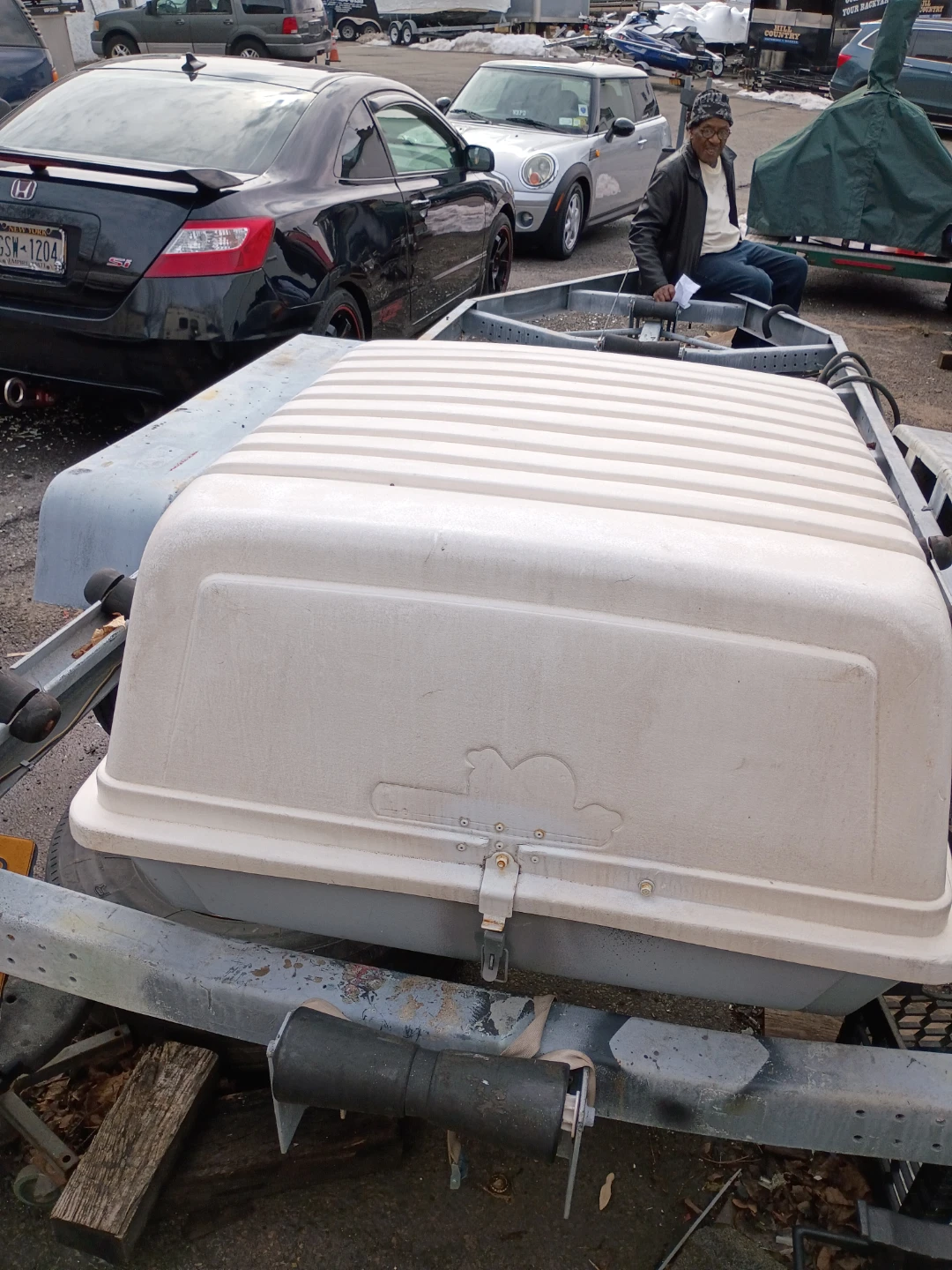 White Cargo Carrier Cargo Box Trailer Top - photo 2