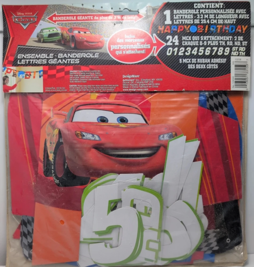 Disney Pixar Cars Jumbo Letter Banner Kit - photo 2