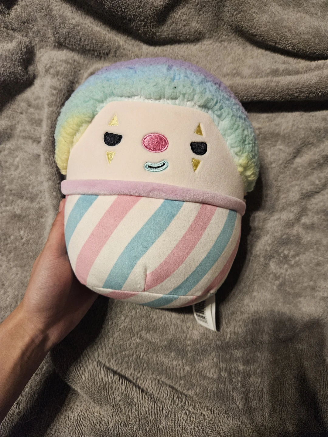 Squishmallows plush Declan the Snowcone clown