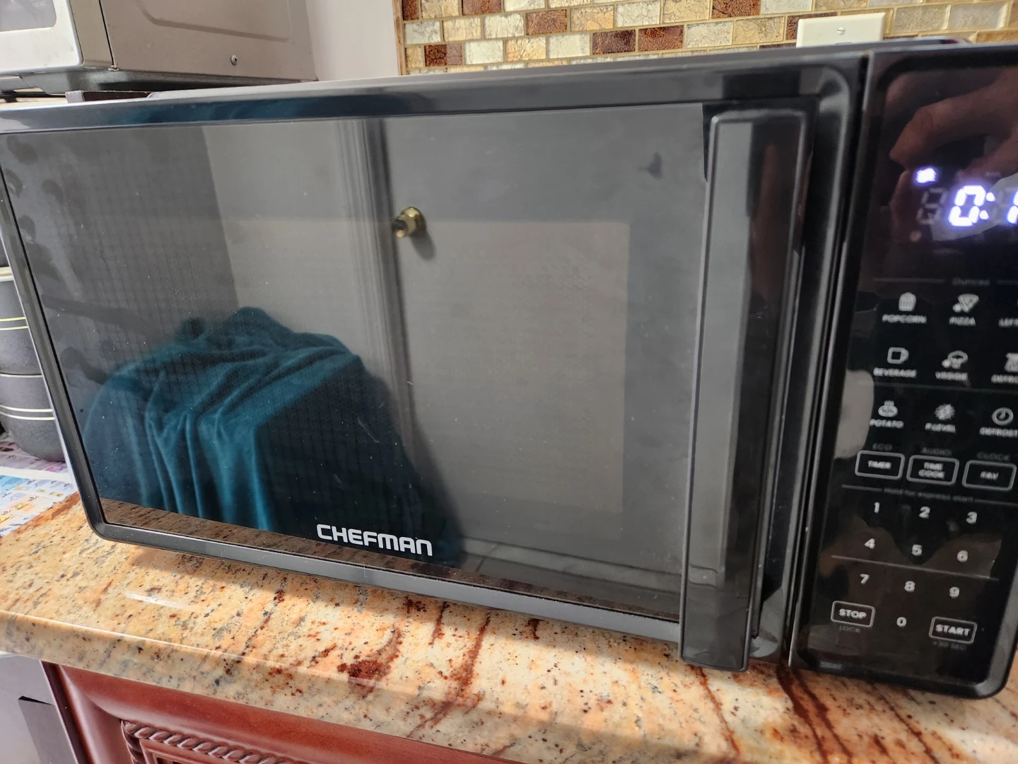Chefman Black Microwave