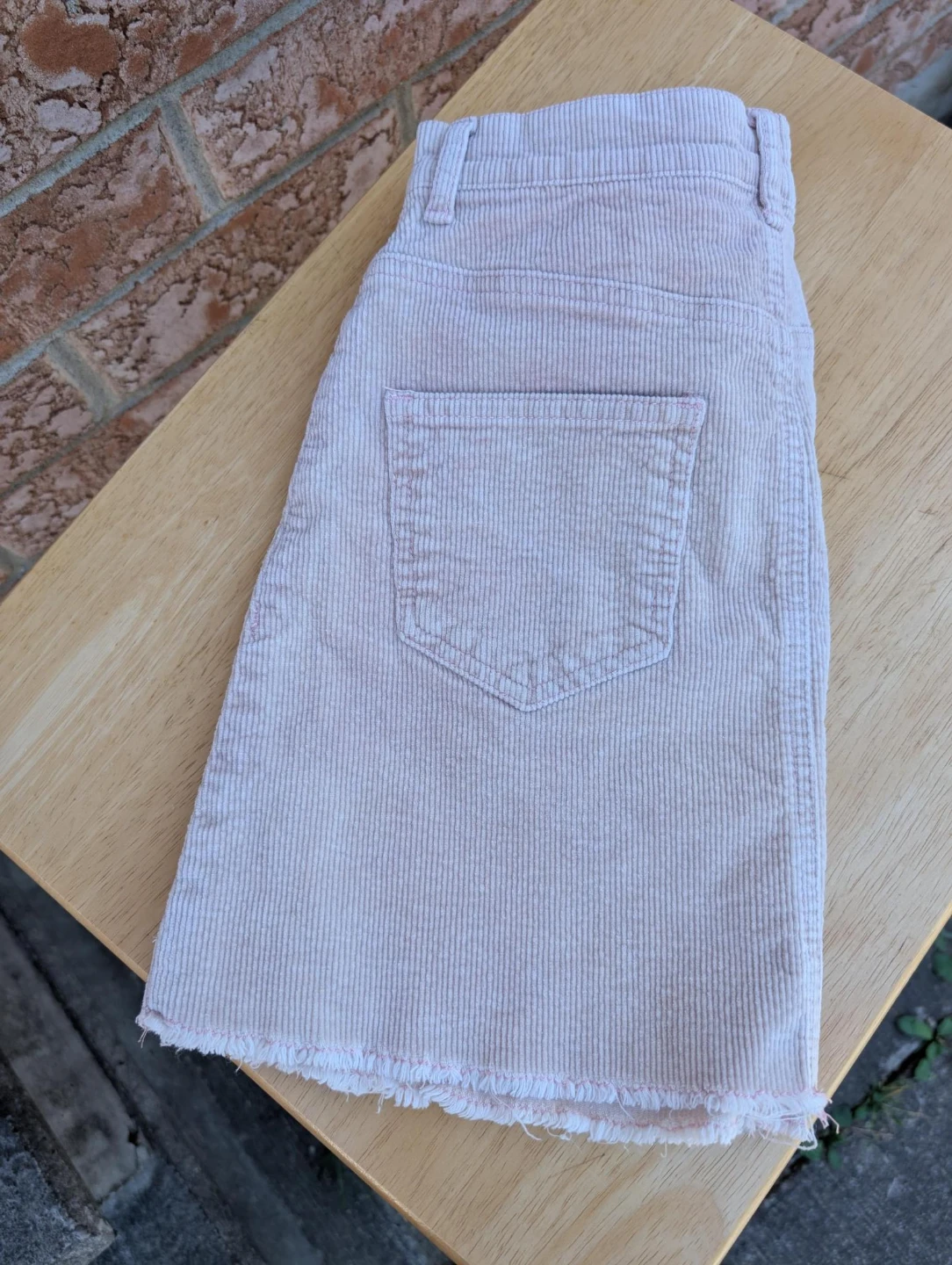 brandy melville Pink Corduroy Mini Skirt xxs waist 25 - photo 2