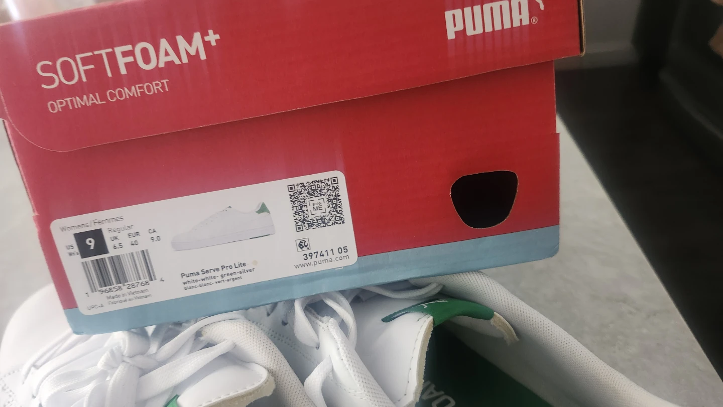 Puma Serve Pro Lite Women's Shoes White/Green Size 9 - photo 4