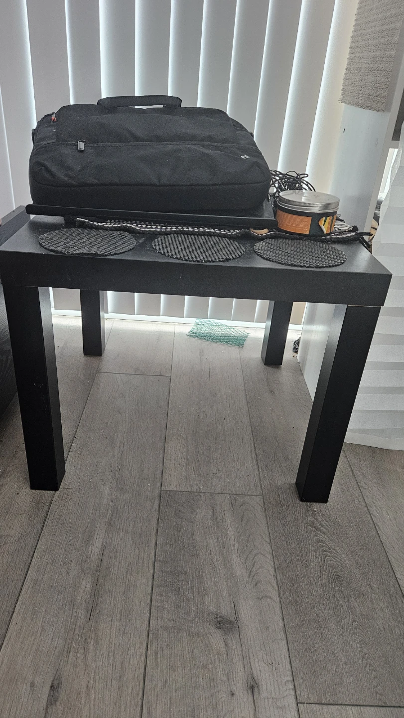 Black IKEA "Lack" Side Table