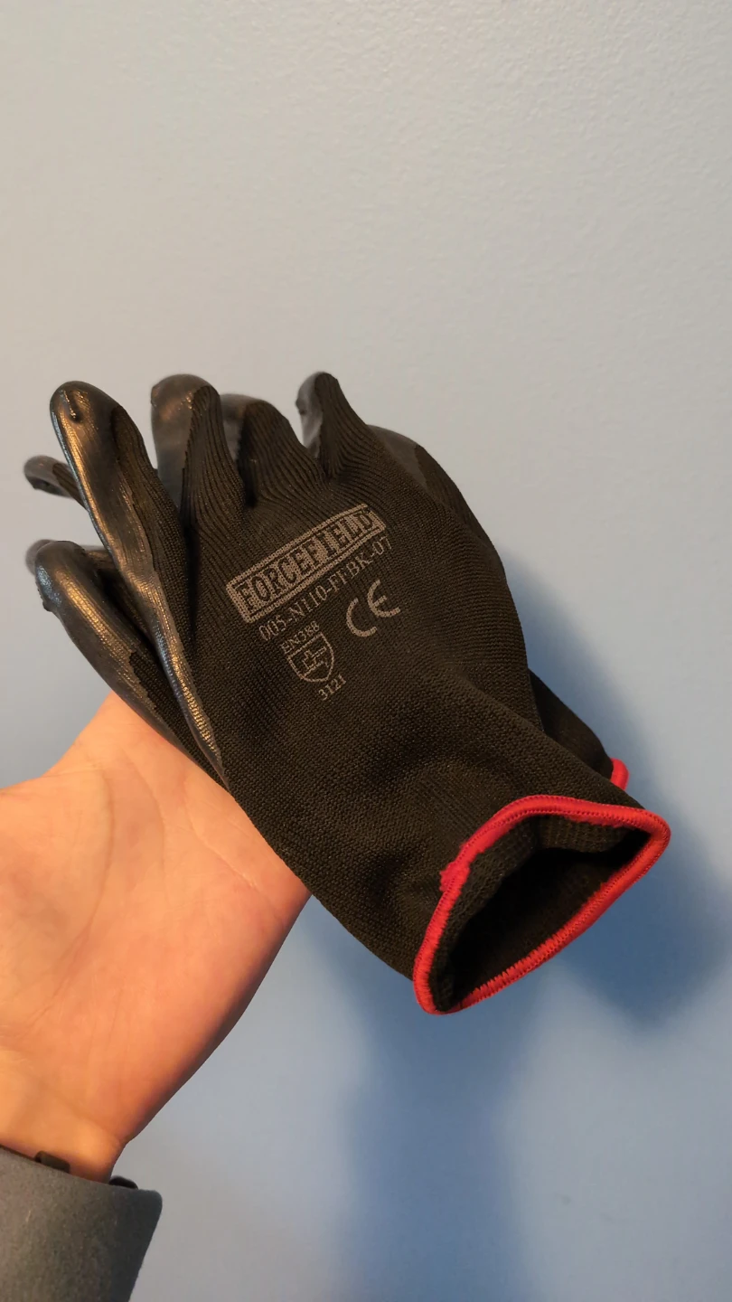 Forcefield Nitrile Black Work/Garden Gloves 🥕