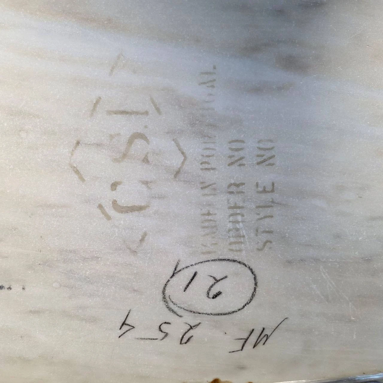 Large Vintage 60” Portuguese Marble Coffee Table – CSI Authentic - photo 3