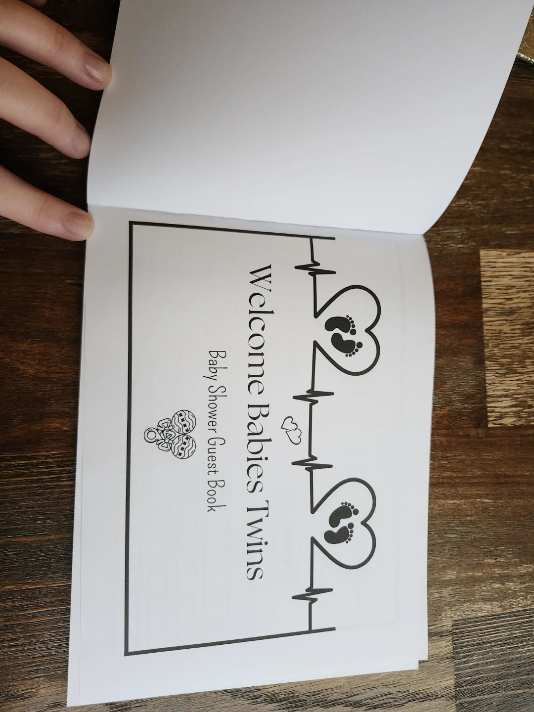 It's Twins And Girl Girl Baby Shower Guest Book - photo 2