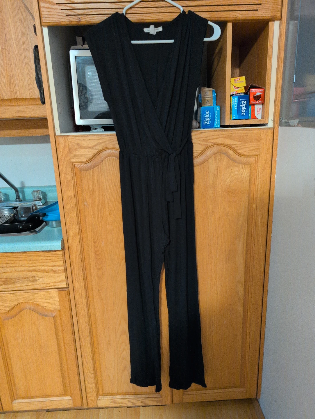 CAUTION TO THE WIND Black Jumpsuit