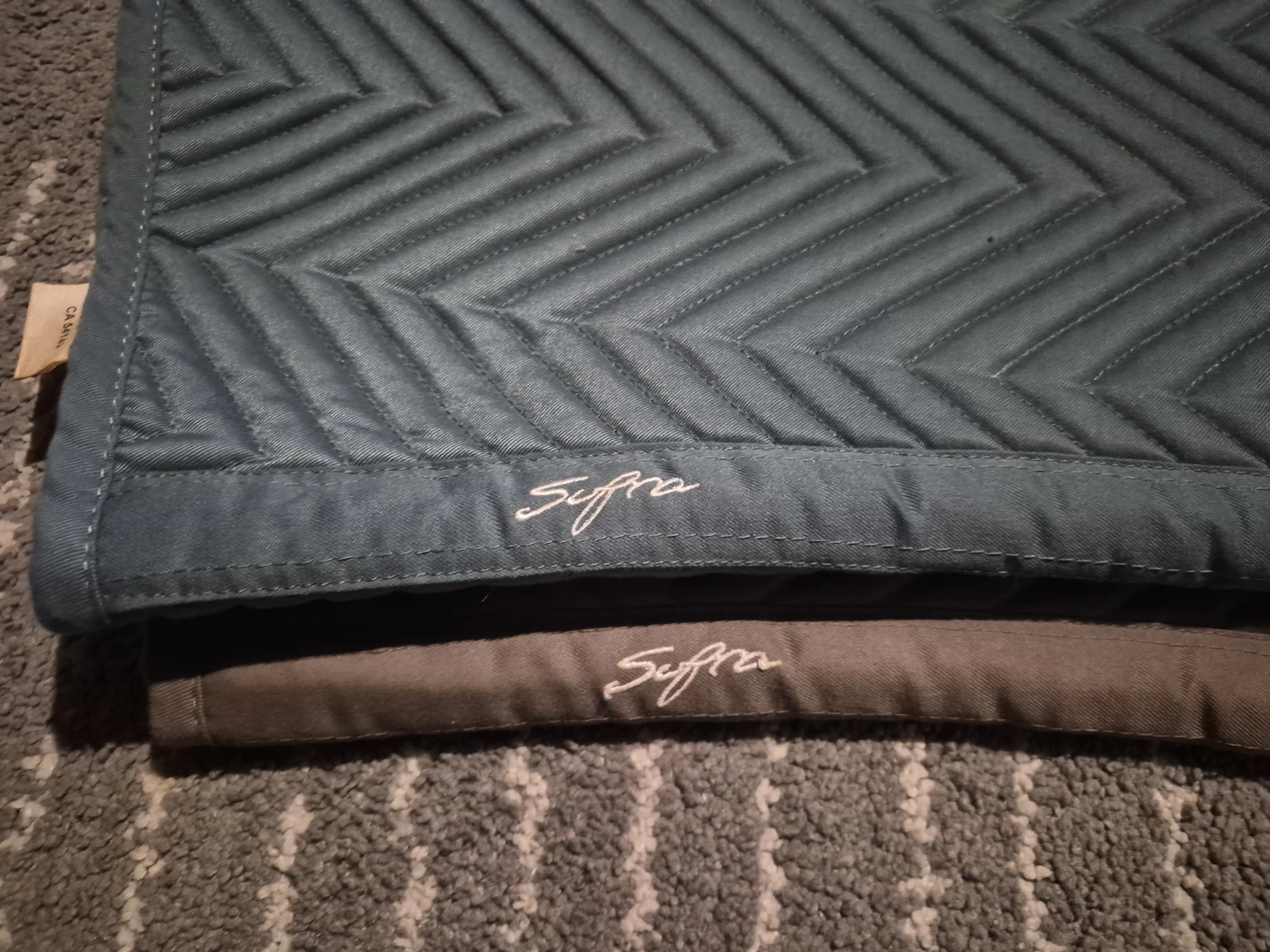 Supra Quilted Saddle Pads - Brown and Teal - photo 2