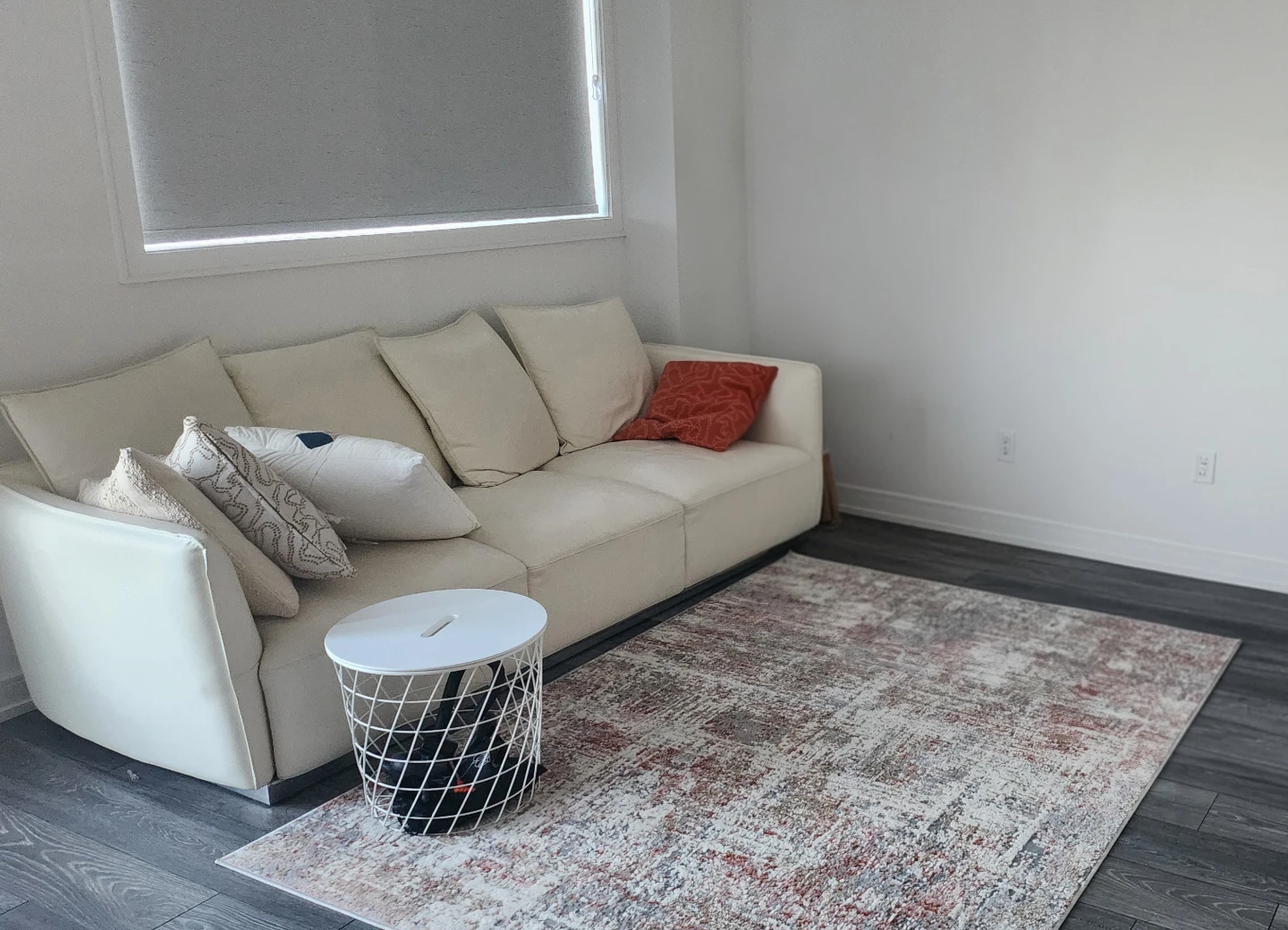 Modern Living Room – Sofa + Chair + Ottoman + IKEA Table