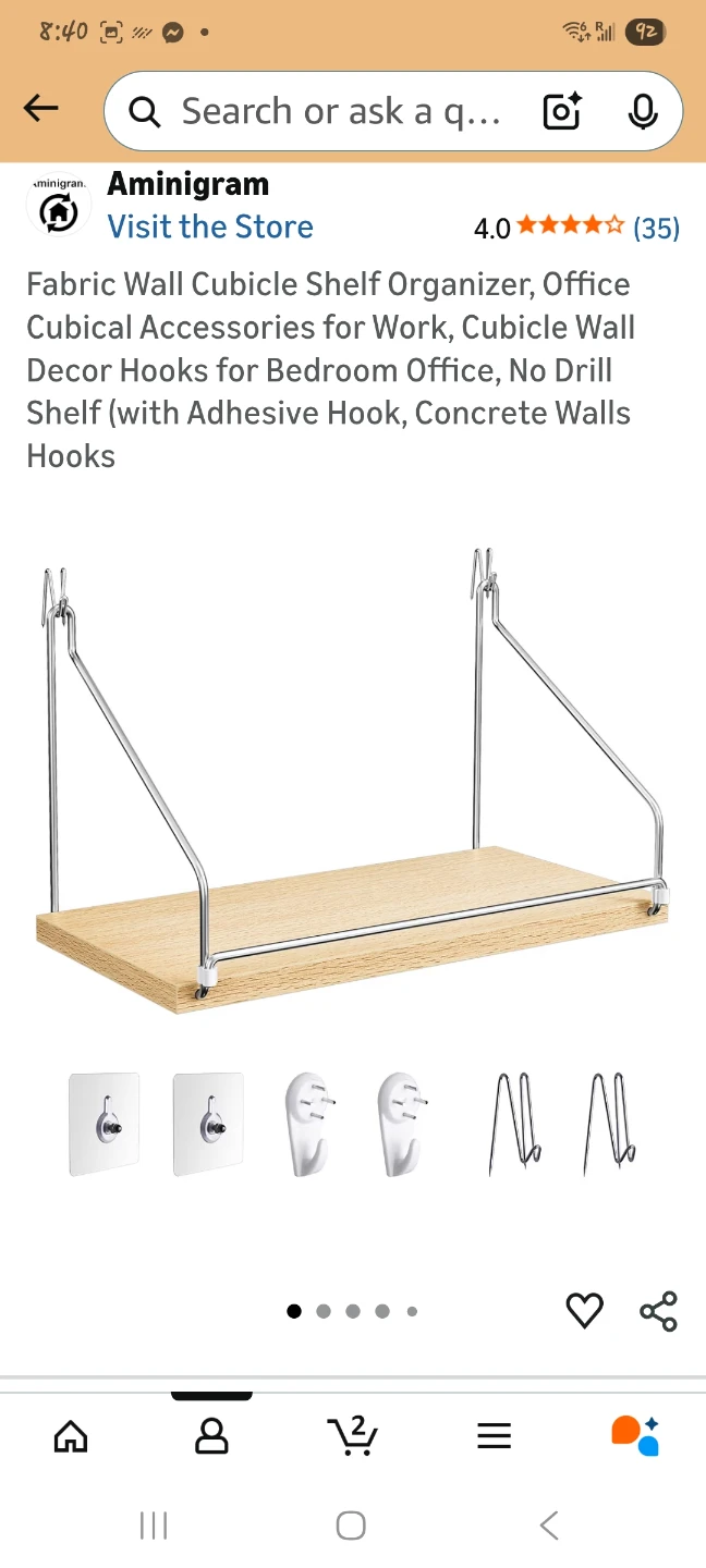 Floating Shelf with Hooks