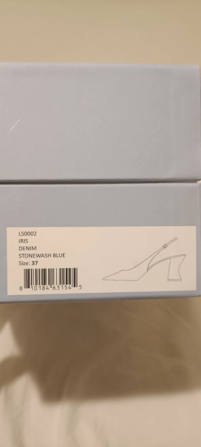 LE SEUL Iris Denim Slingback Heels - Size 37 - photo 5