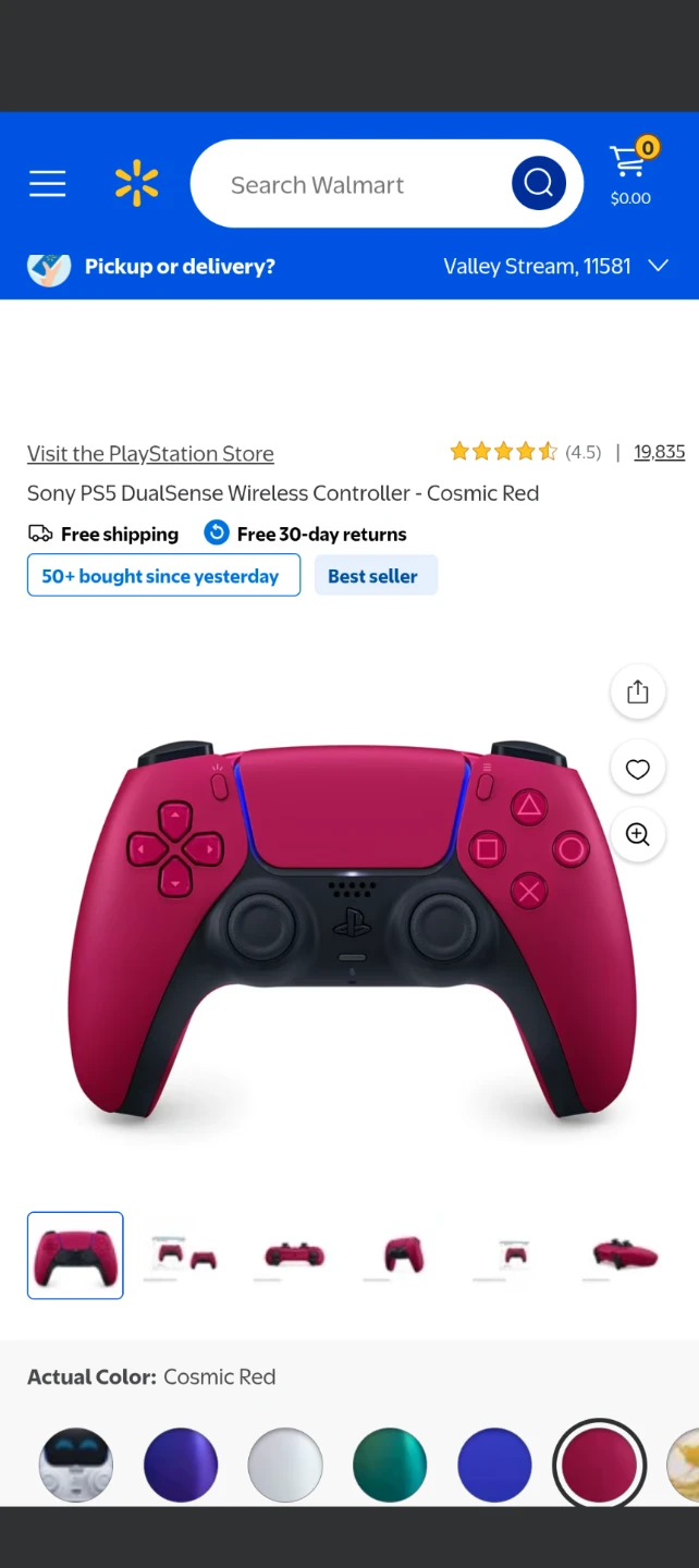 Sony PS5 DualSense Wireless Controller - Cosmic Red