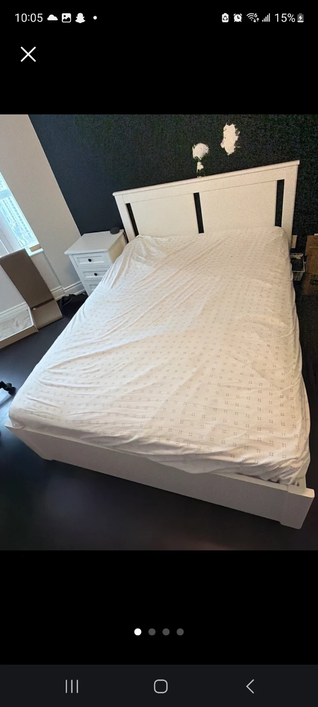White Full Sized Bed Frame