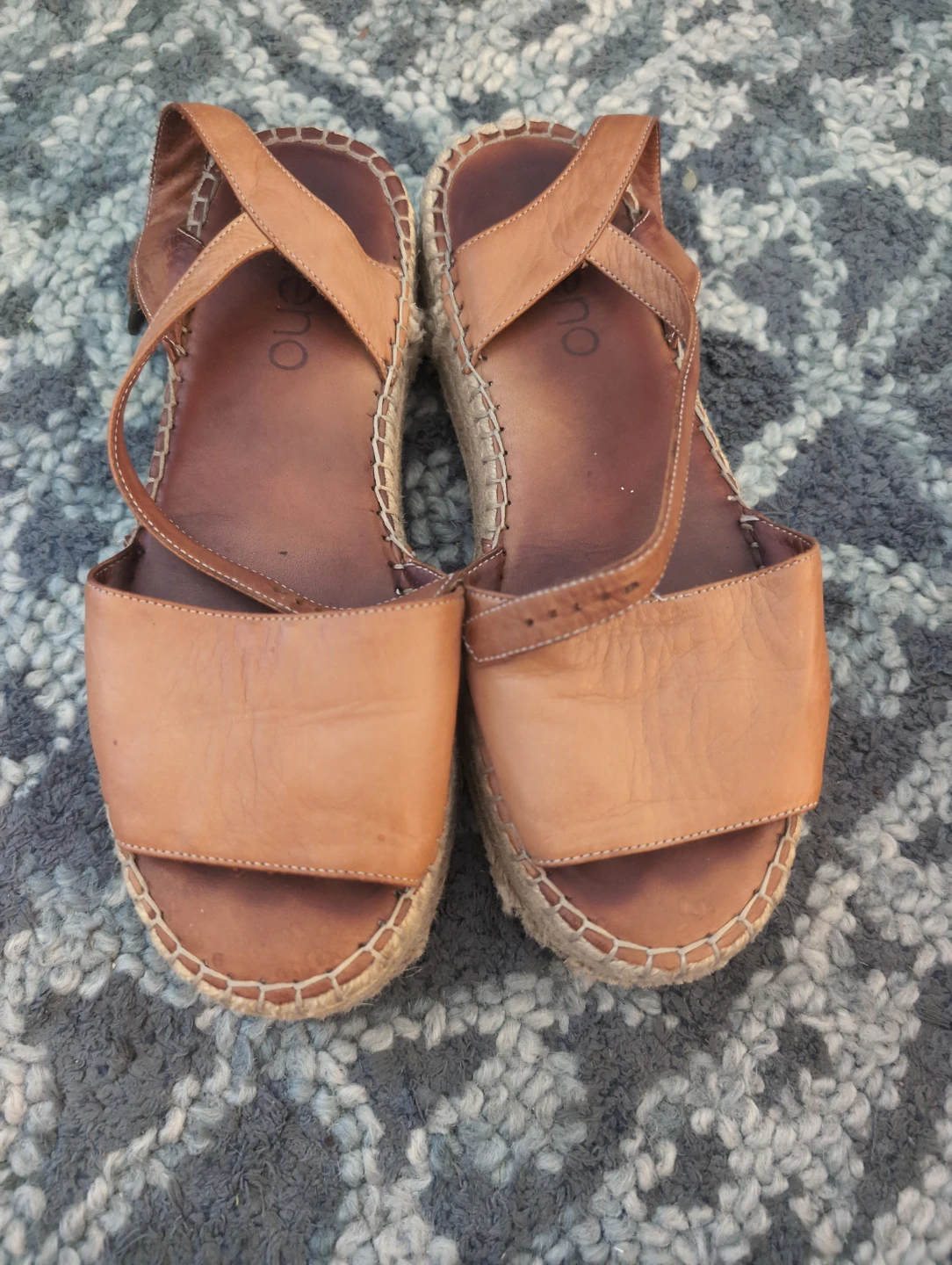 Brown Leather Platform Sandals