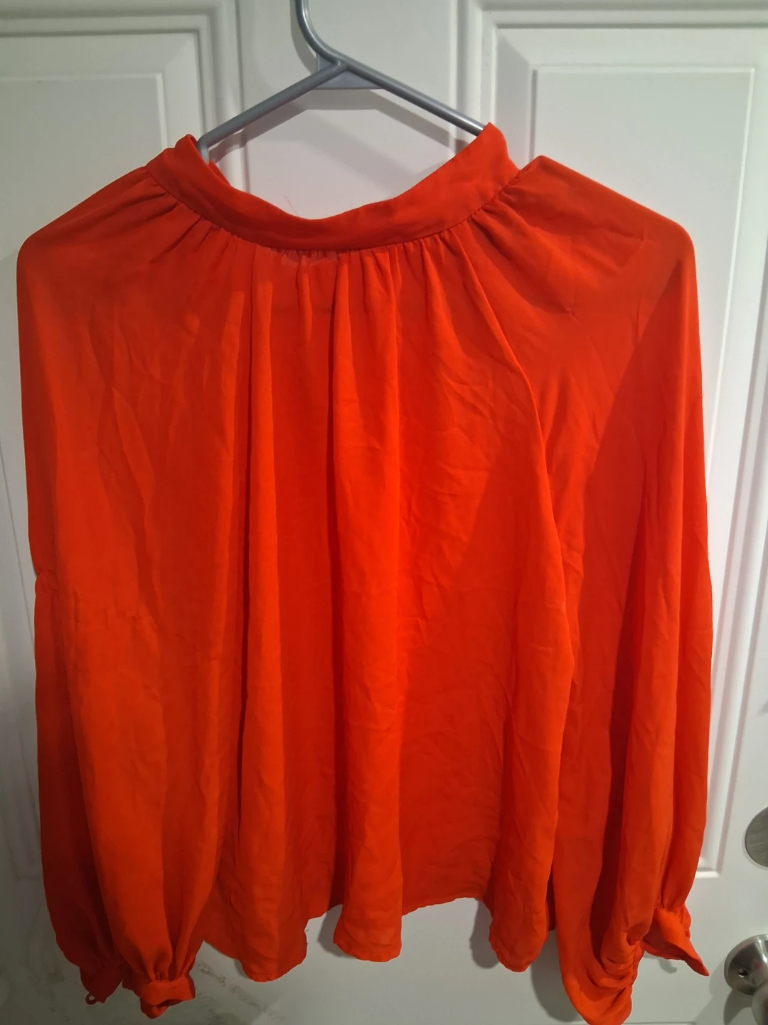 Orange Long Sleeve Blouse
