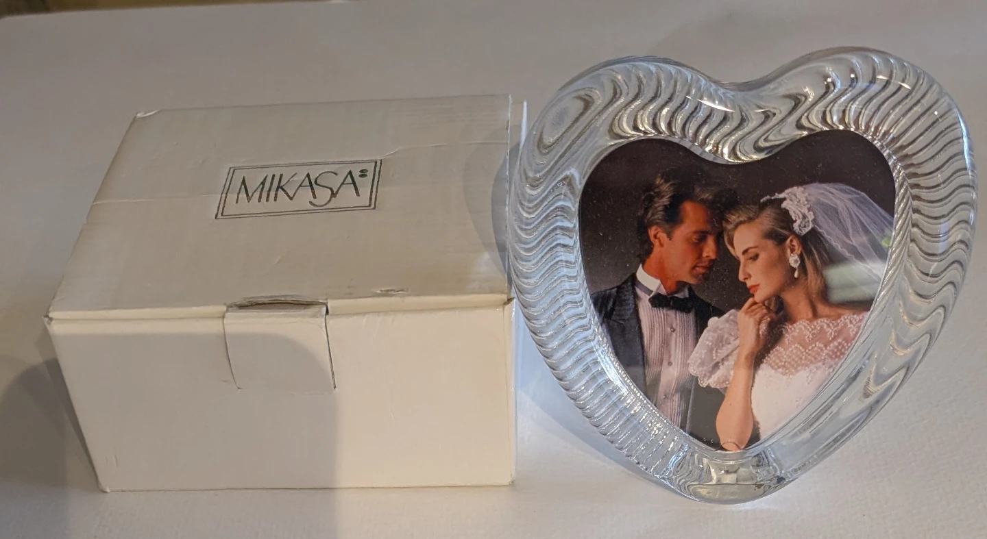Mikasa Crystal Heart Shaped Frame