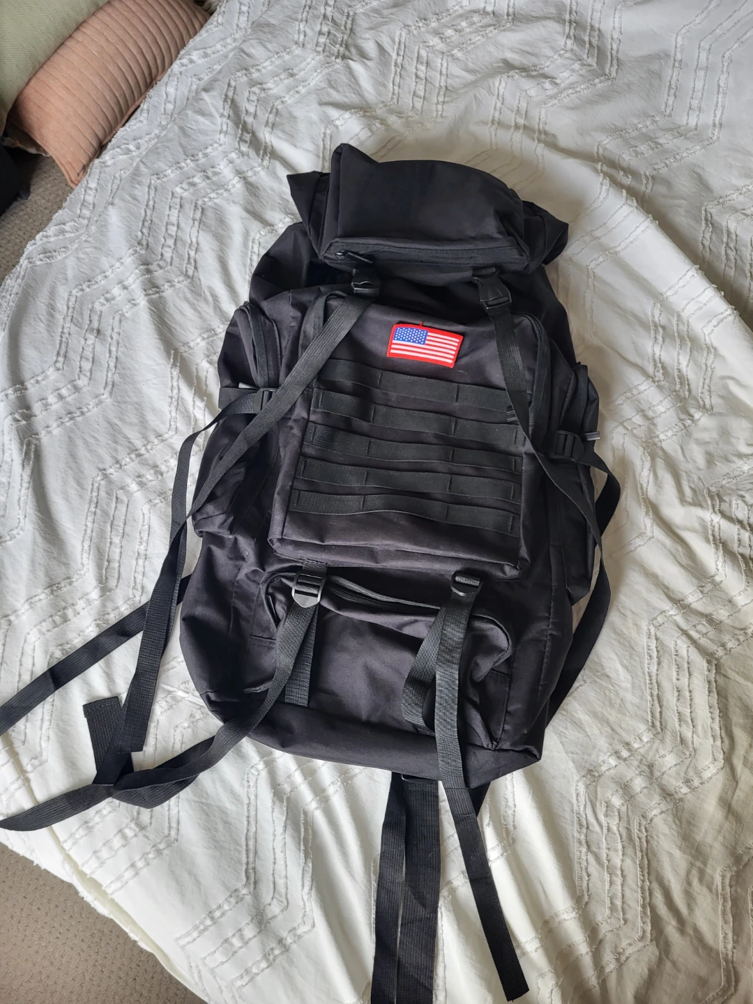 Black Backpack for Hiking/Outdoors