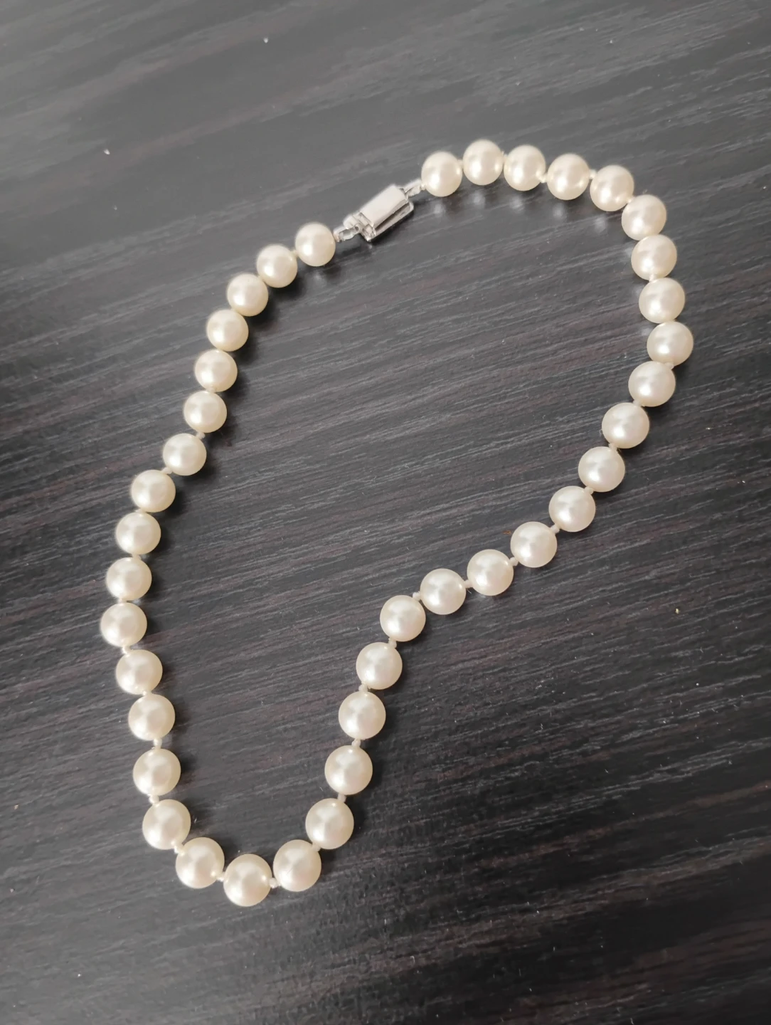 White Faux Pearl Necklace