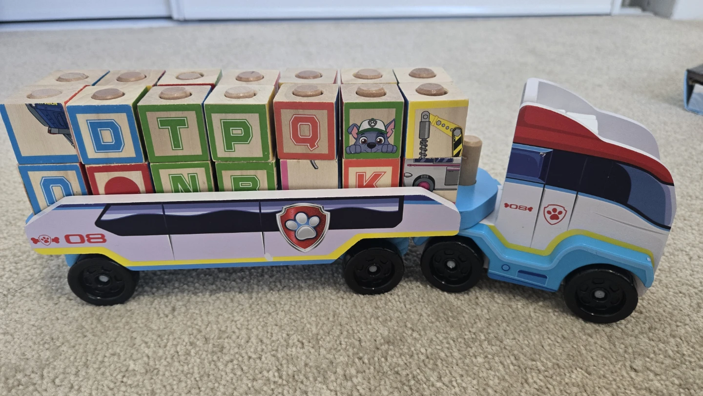 Paw Patrol Wooden Truck and Blocks Toy - photo 3