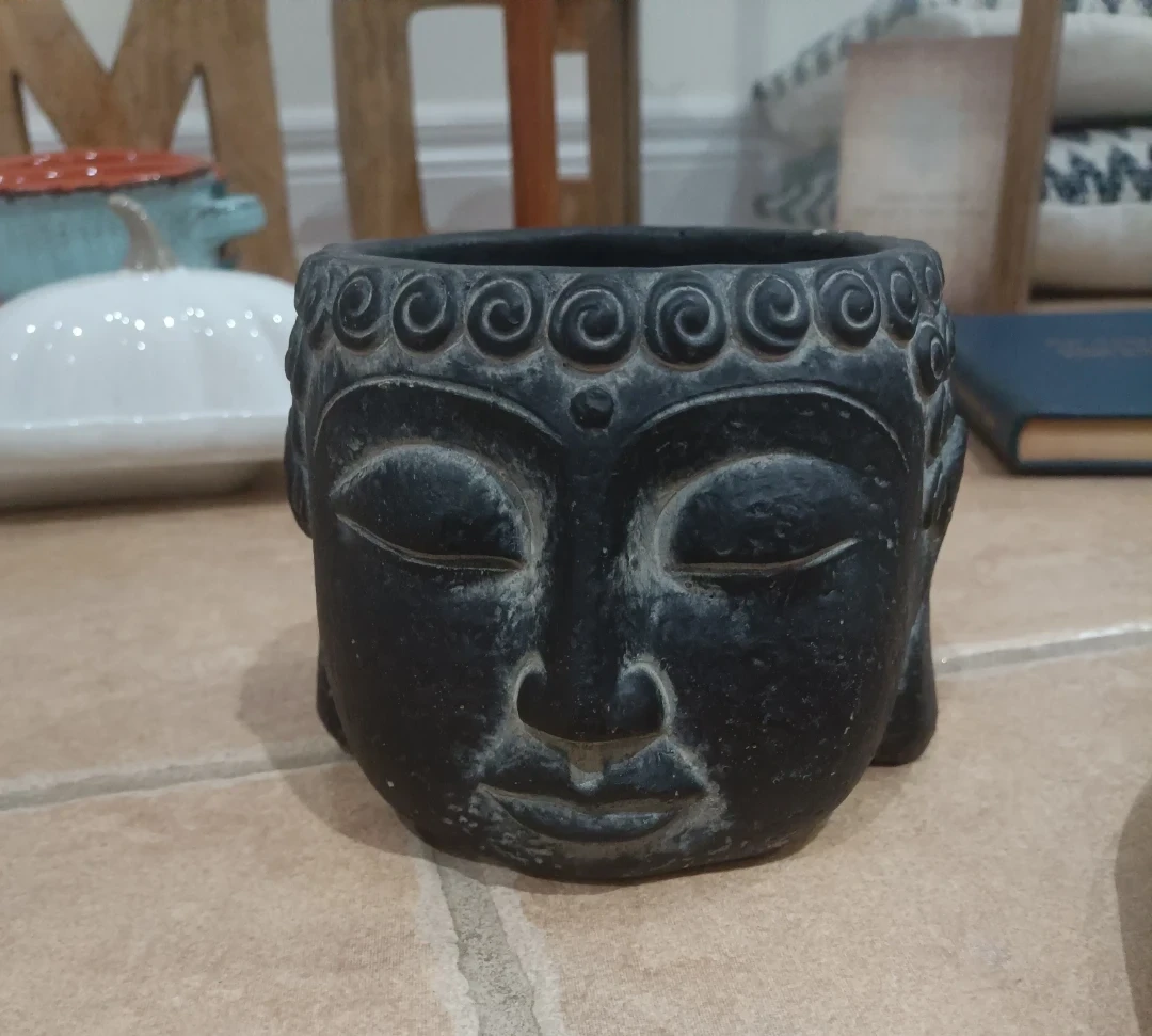 Buddha Head Planter Pot and decorative tray