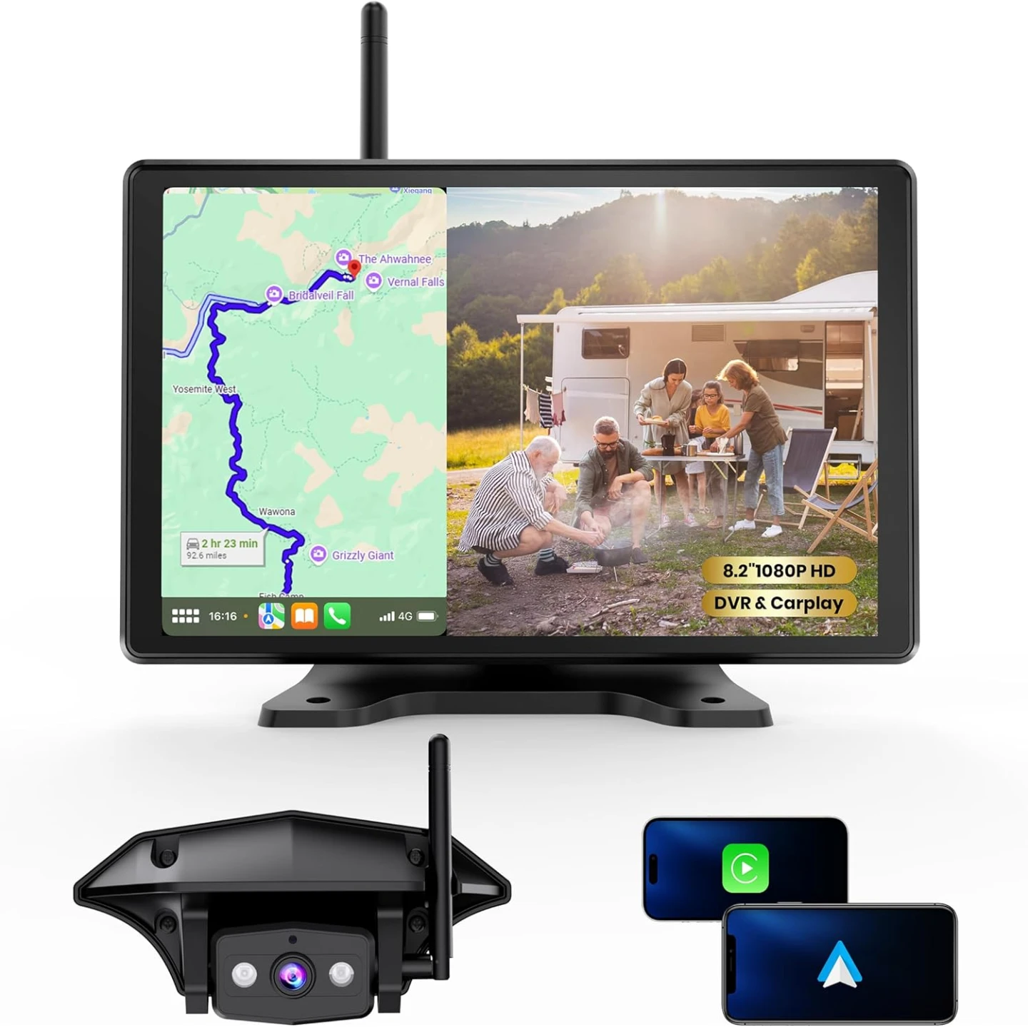 RV Backup Camera Wireless with CarPlay & Android Auto BNIB