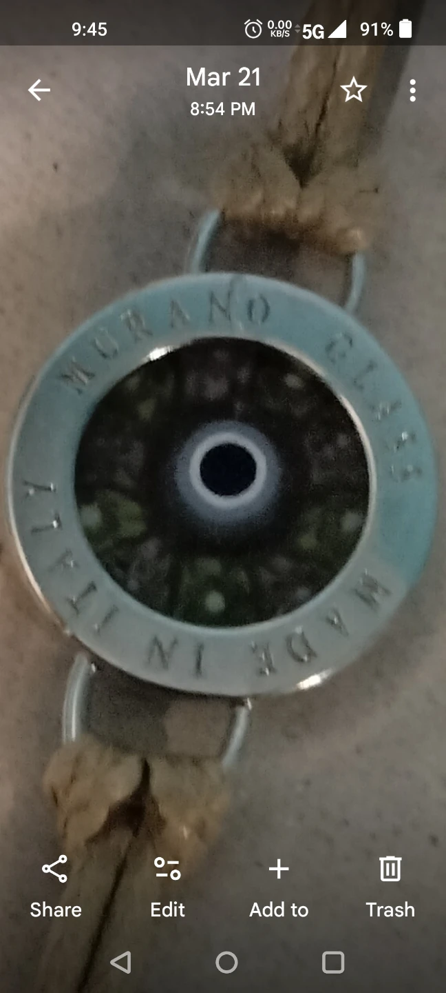 Murano Glass Evil Eye Bracelet Made in Italy - photo 2