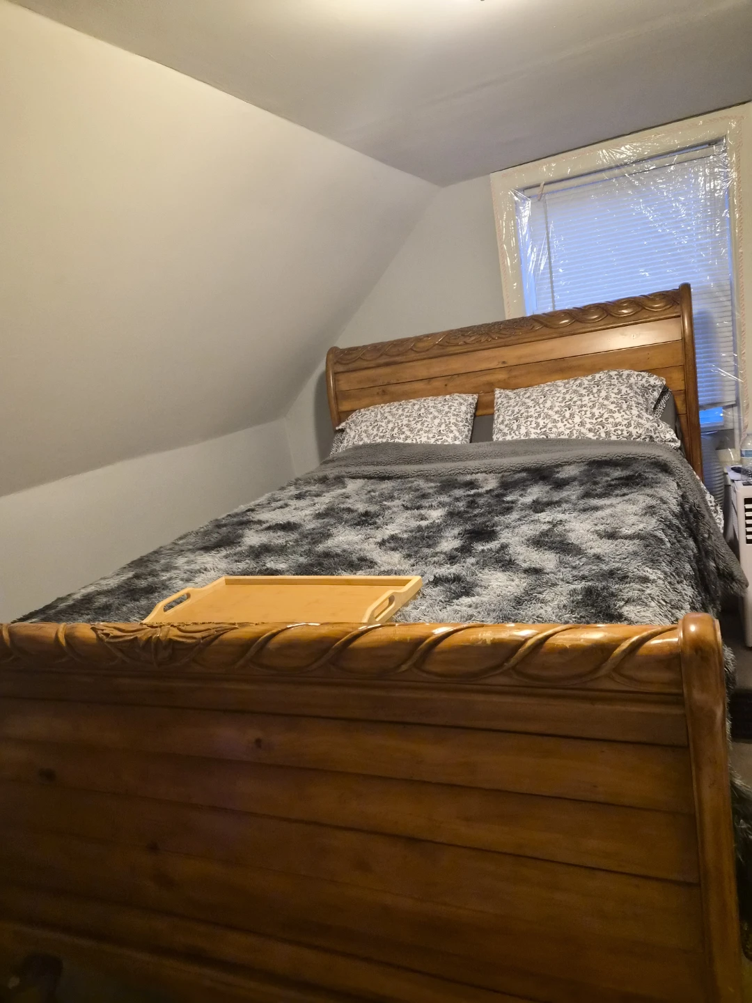 Wooden Sleigh Bed Frame