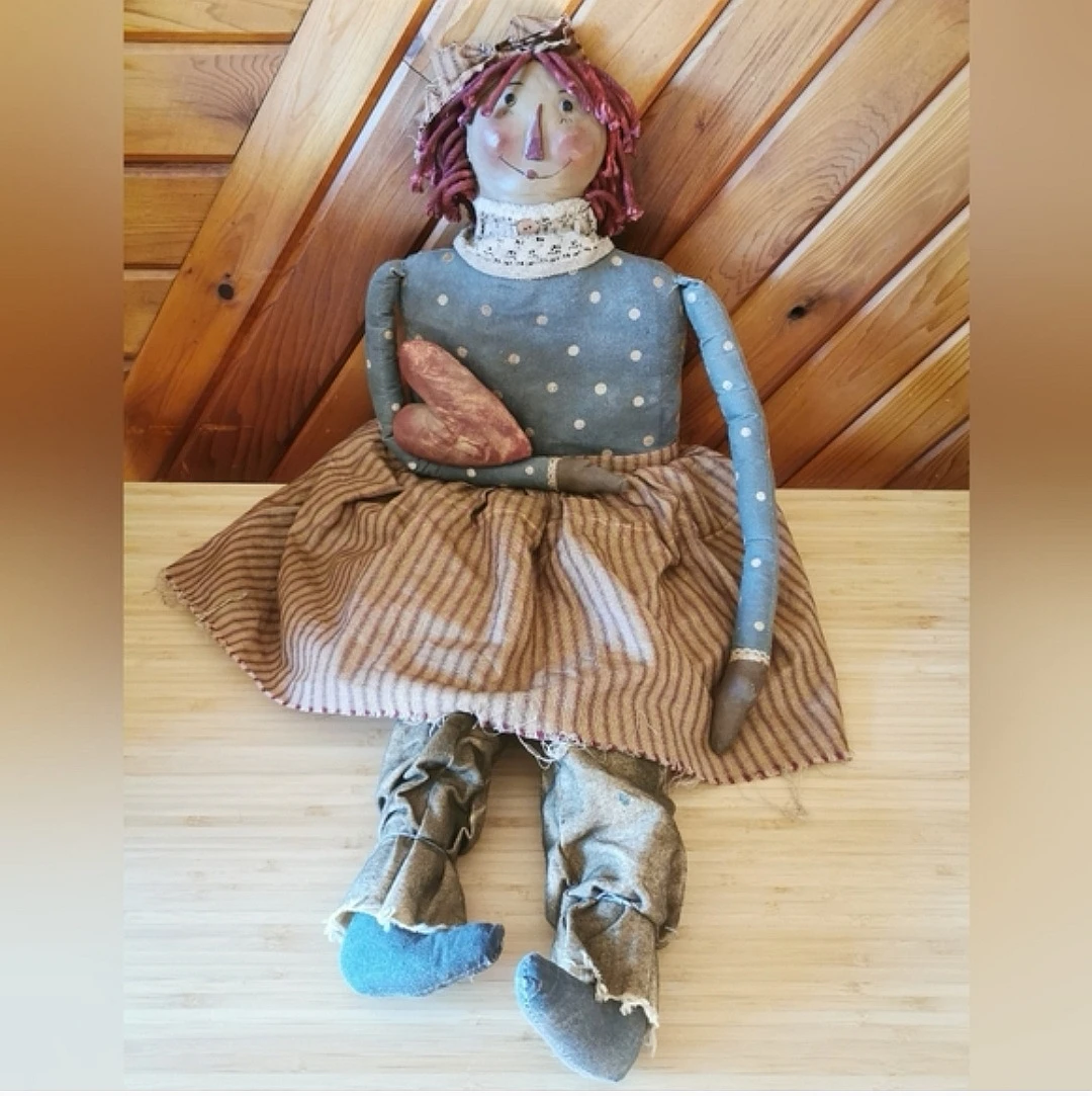 Vintage Primitive Rag Doll Rustic Folk Art - photo 2