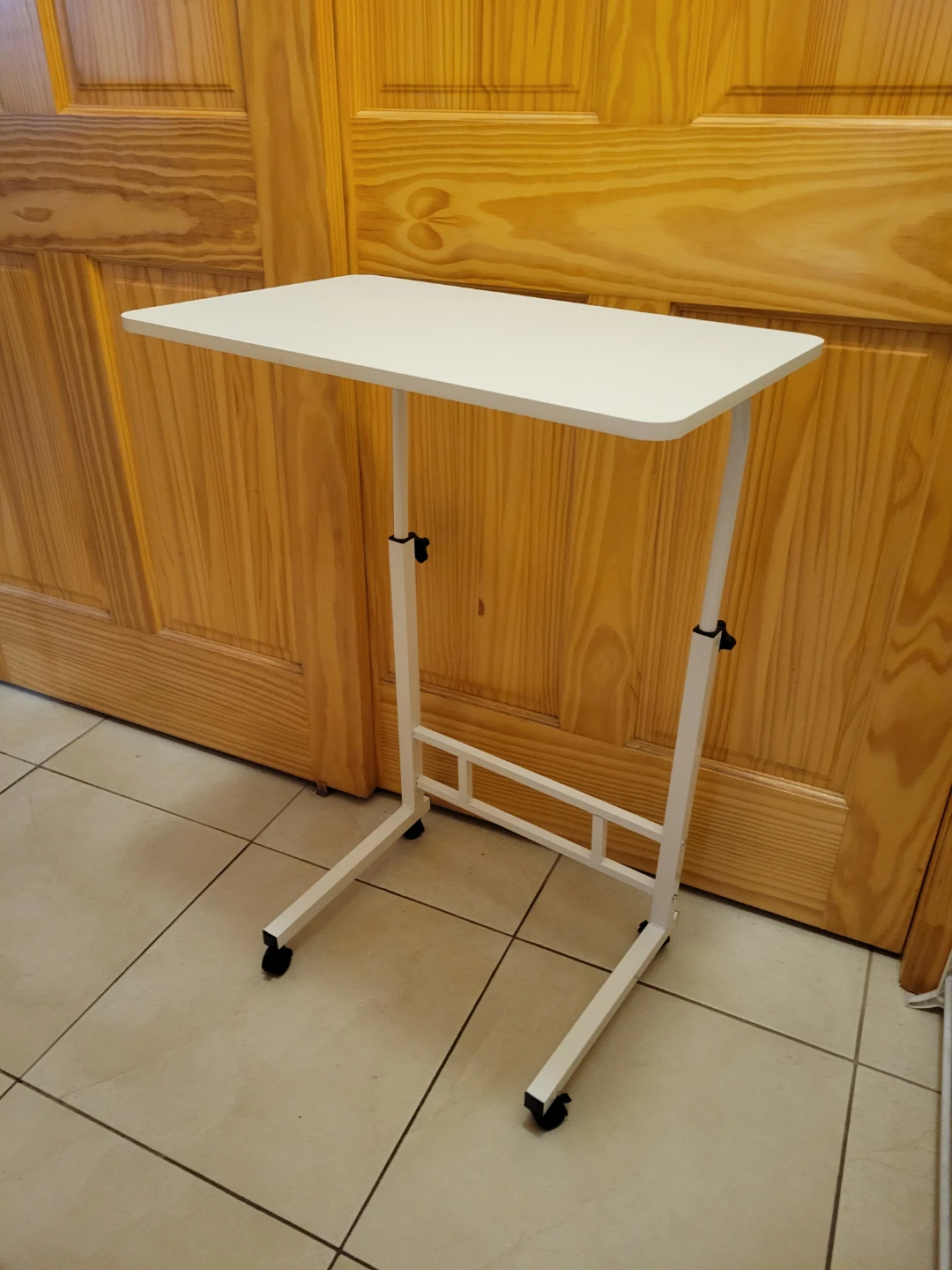 New Adjustable Rolling Bedside Table with Wheels