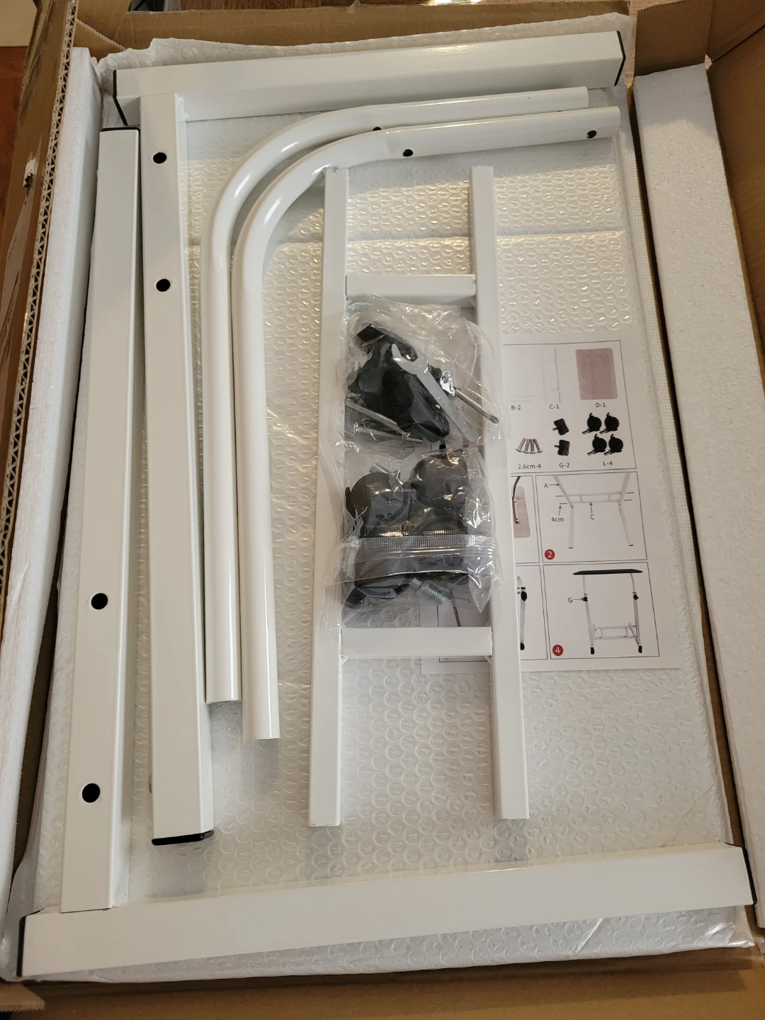 New Adjustable Rolling Bedside Table with Wheels - photo 4