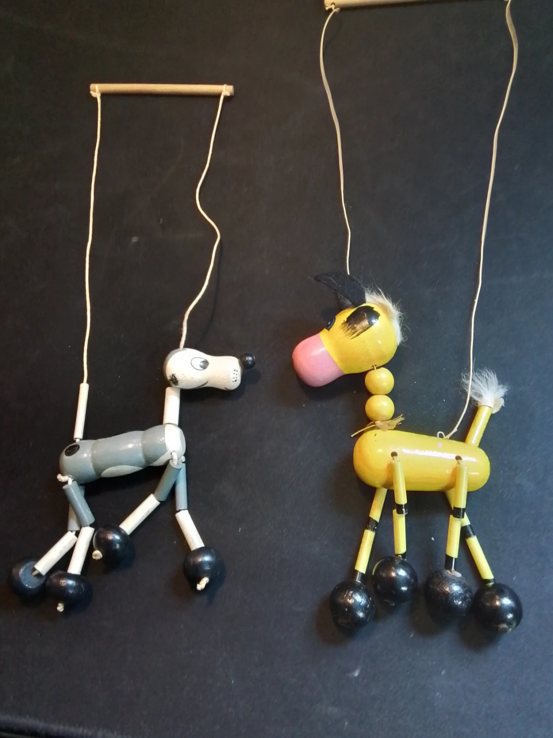 2 Vintage COLLECTIBLE Wooden Pelham Marionette