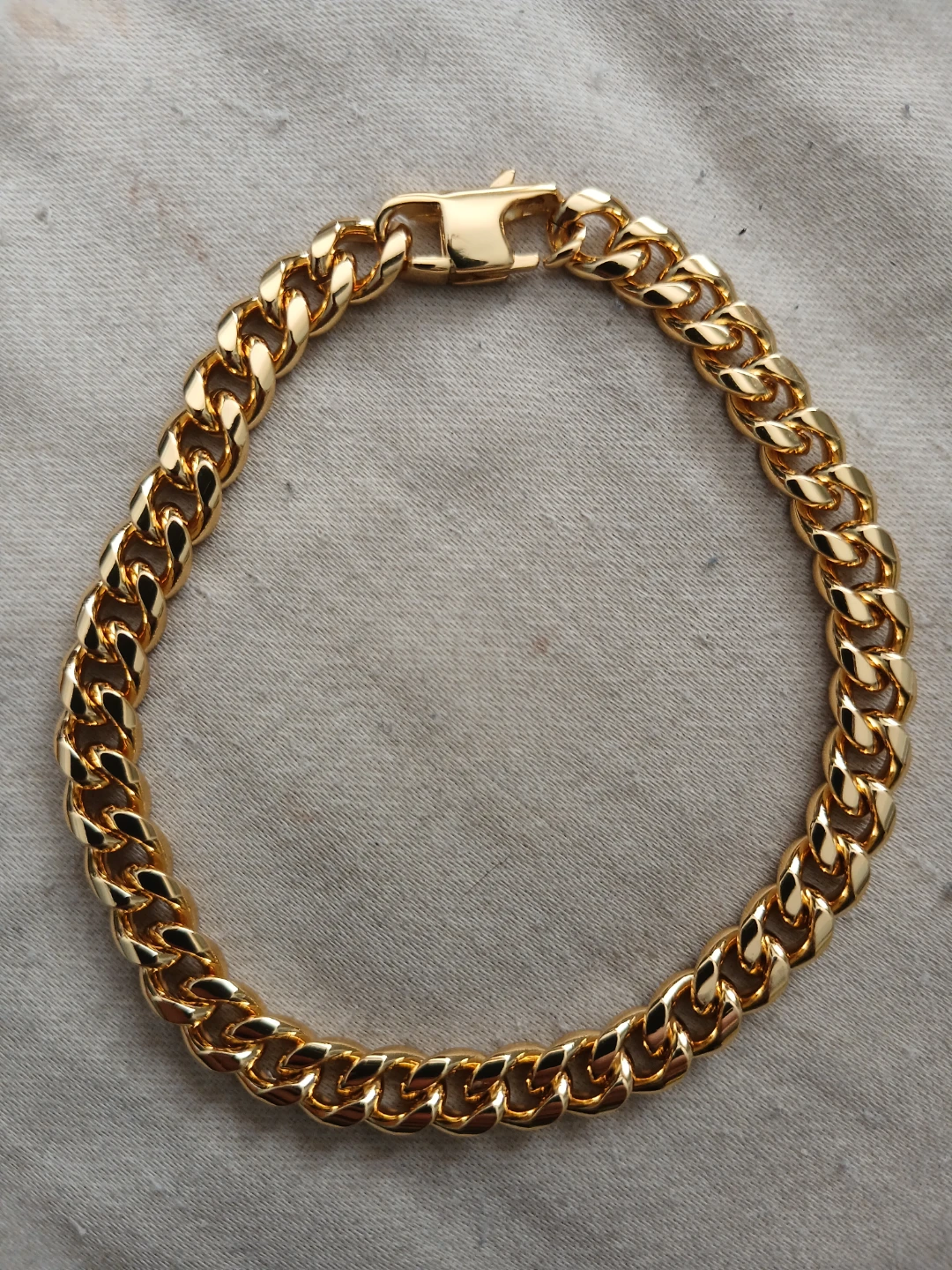 18K Gold Plated 304 Stainless Steel Miami Cuban Chain Bracelet