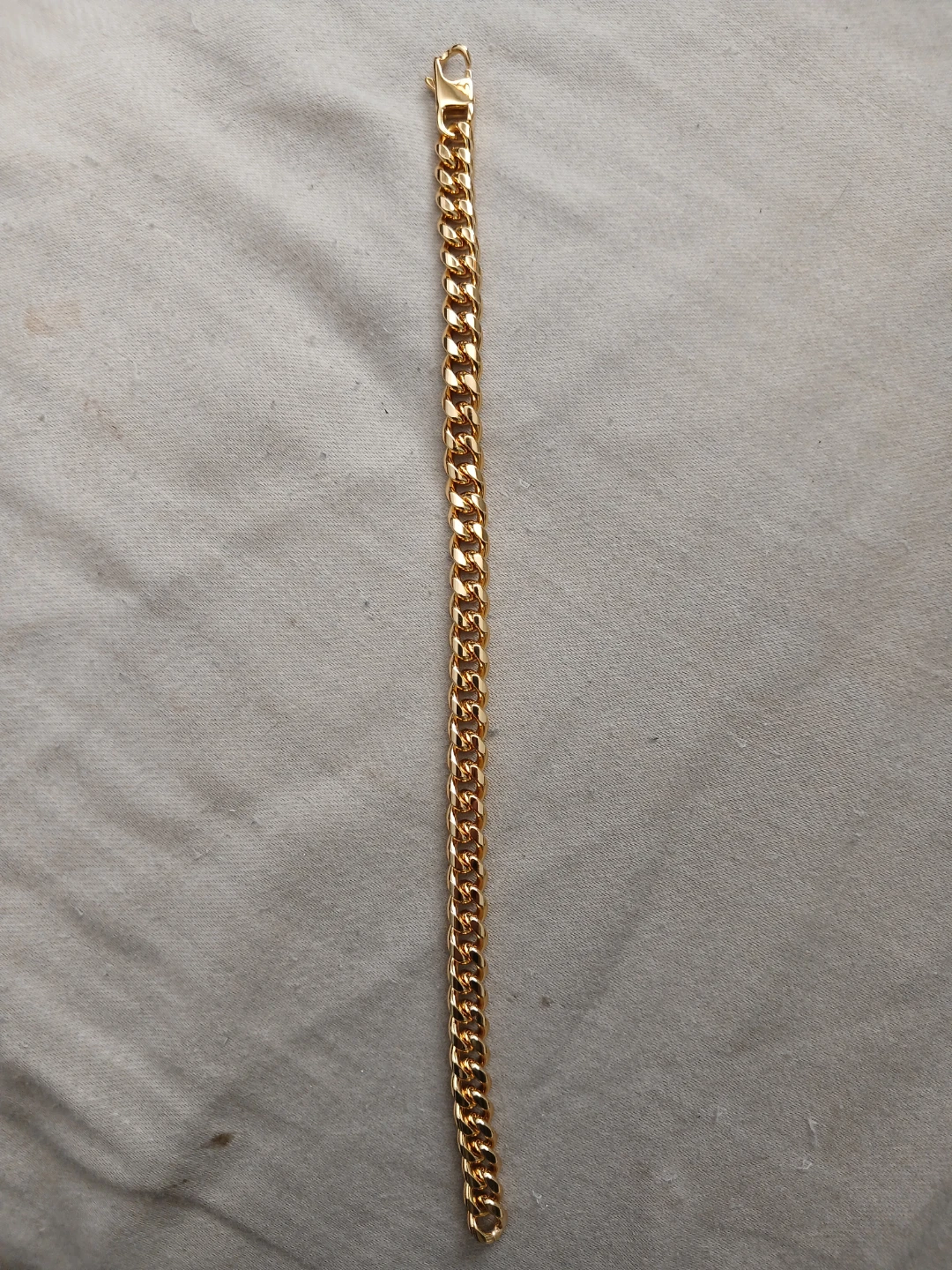 18K Gold Plated 304 Stainless Steel Miami Cuban Chain Bracelet - photo 3