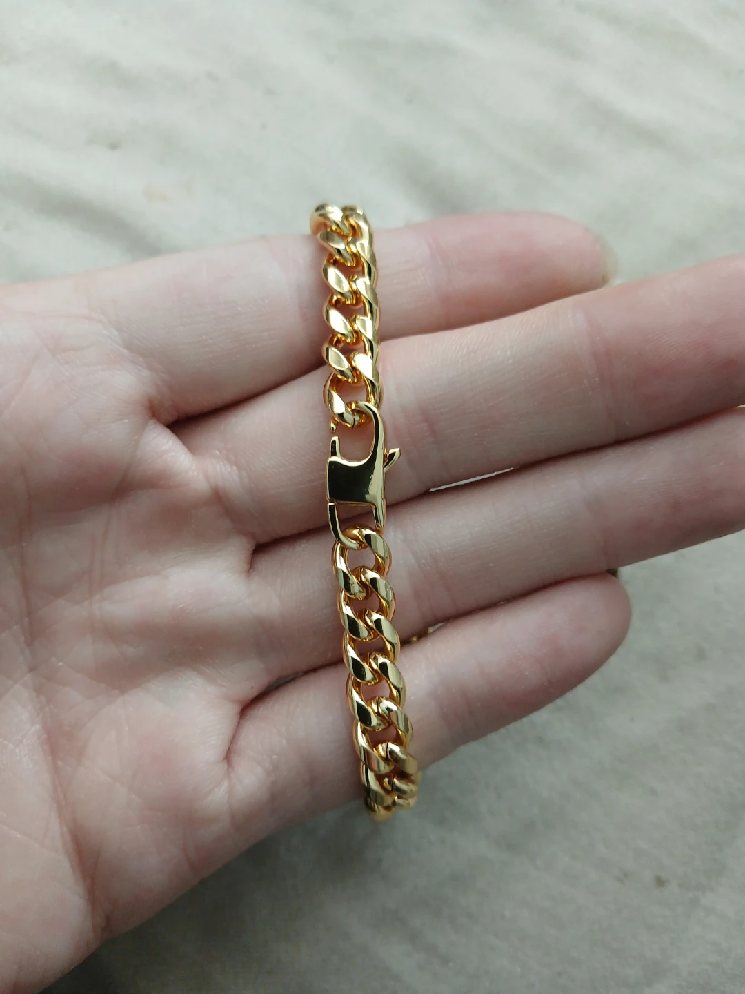 18K Gold Plated 304 Stainless Steel Miami Cuban Chain Bracelet - photo 4