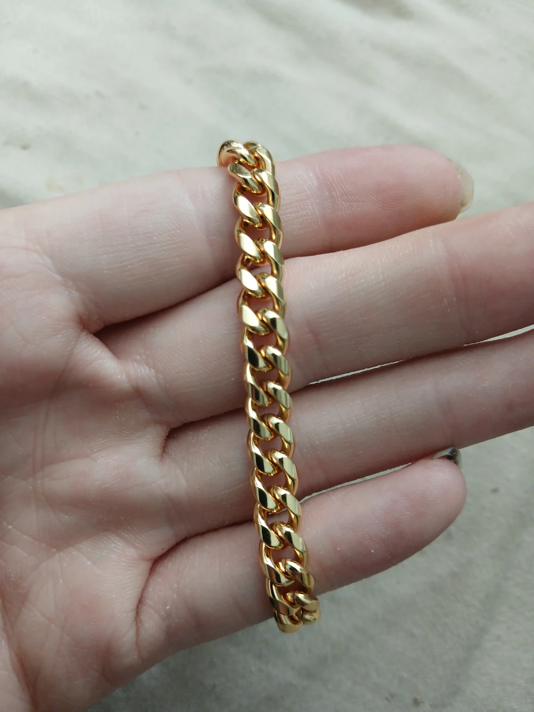 18K Gold Plated 304 Stainless Steel Miami Cuban Chain Bracelet - photo 5