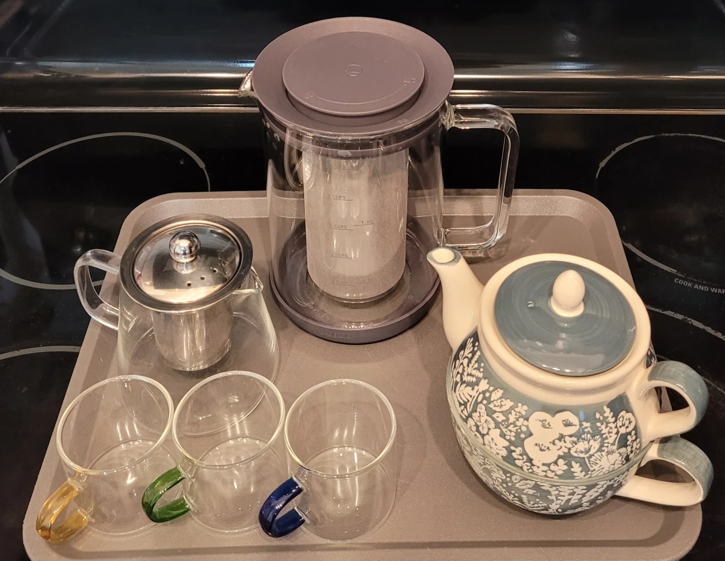 Tea Set with Infuser Pitcher and Teapot