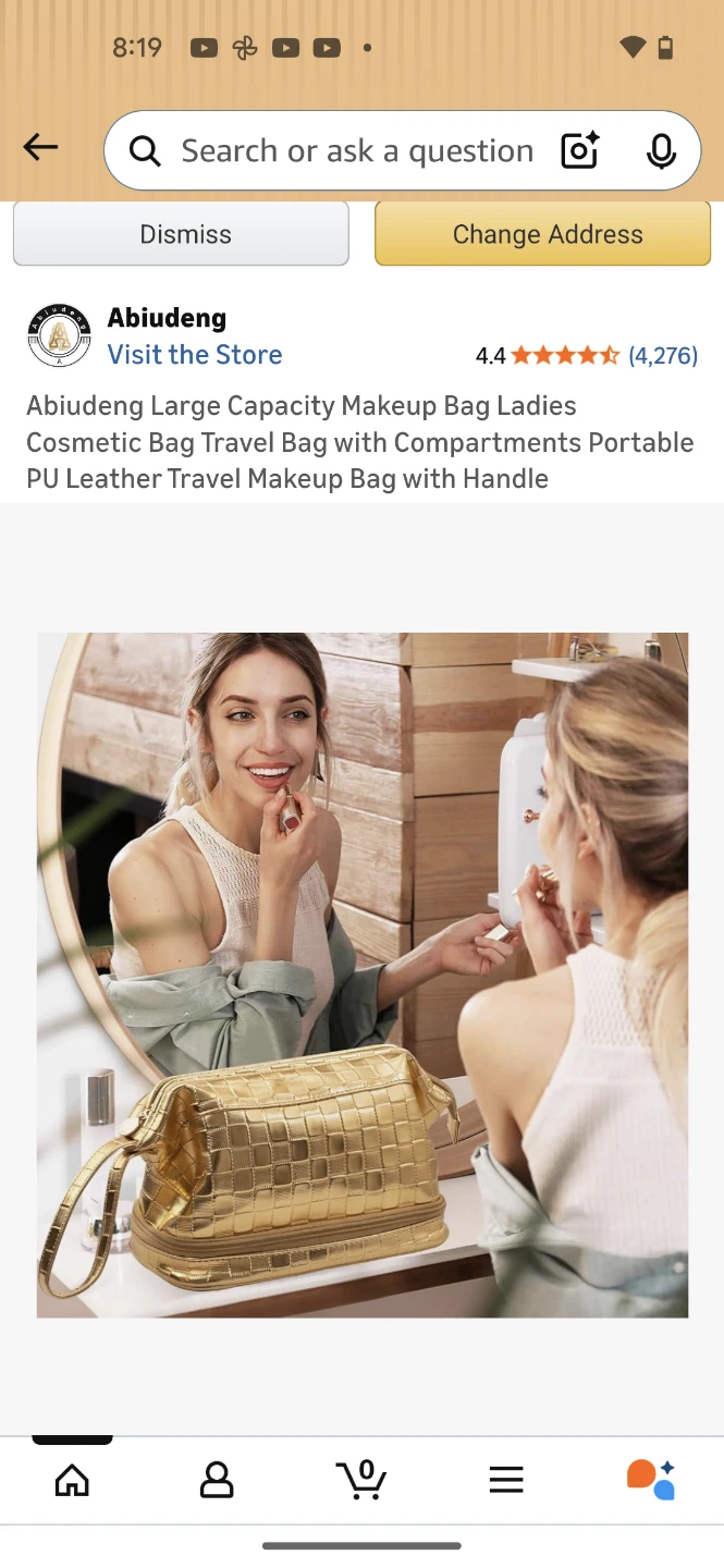Abiudeng Large Capacity Makeup Bag