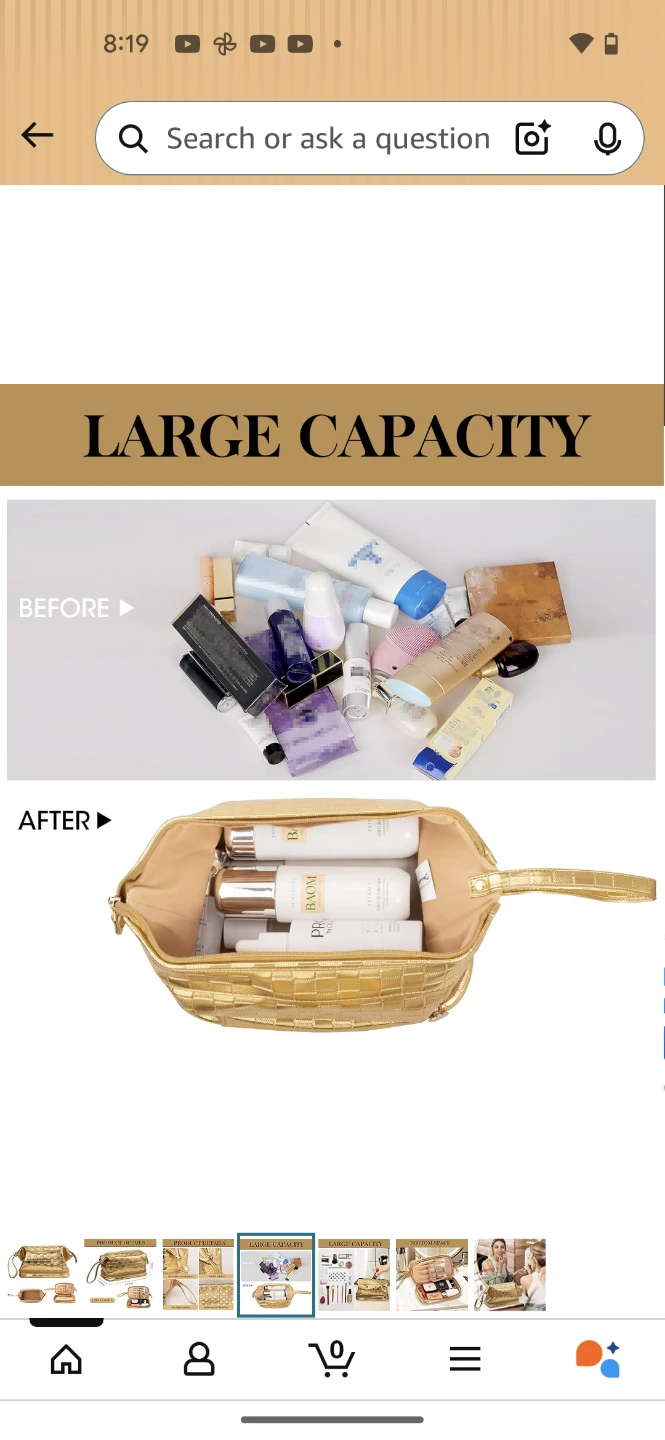 Abiudeng Large Capacity Makeup Bag - photo 3