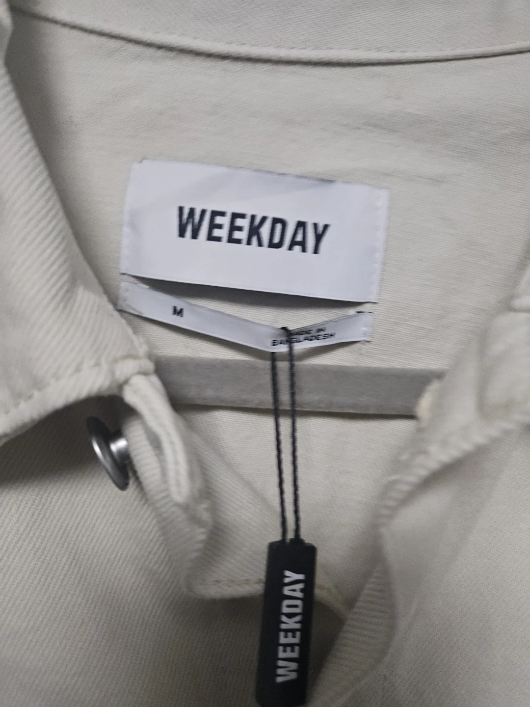 Weekday Men's Cone Denim Jacket - Light Beige - Size M - photo 4