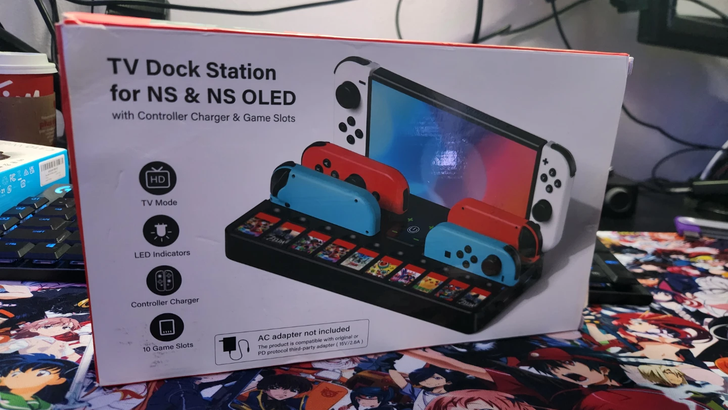 TV Dock Switch & OLED with Joycon Charger & Game Slots