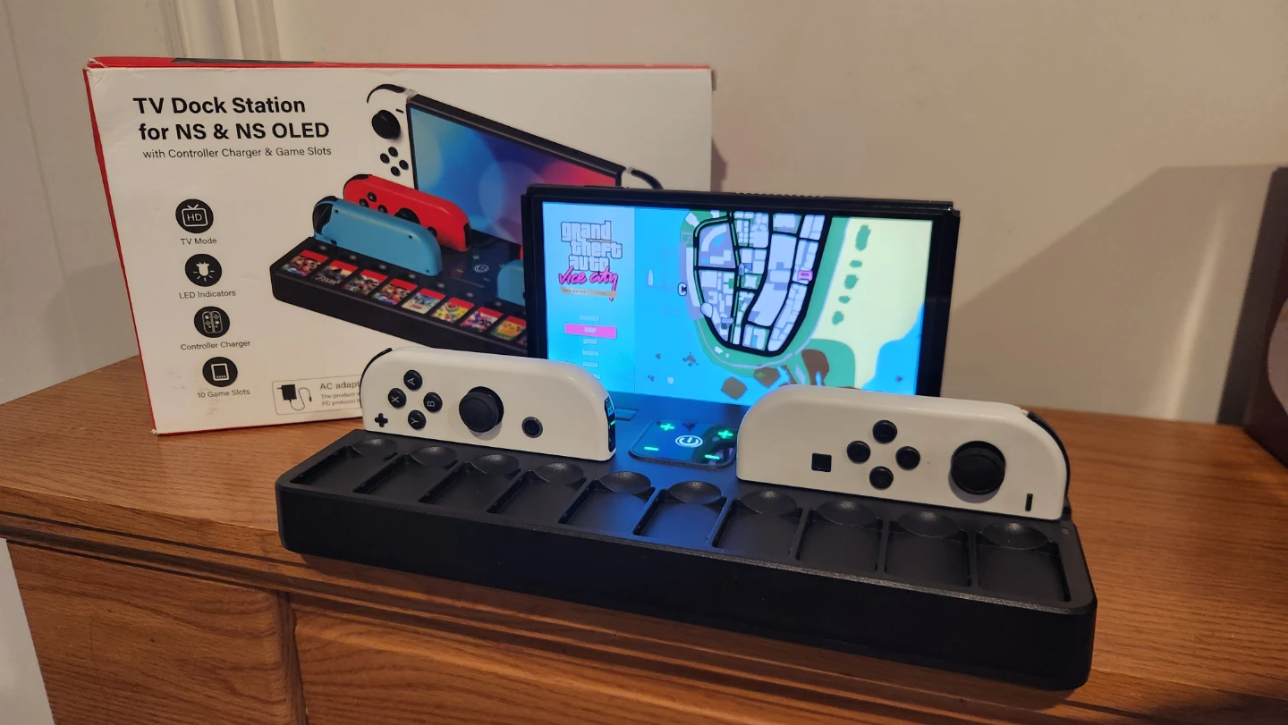 TV Dock Switch & OLED with Joycon Charger & Game Slots - photo 5