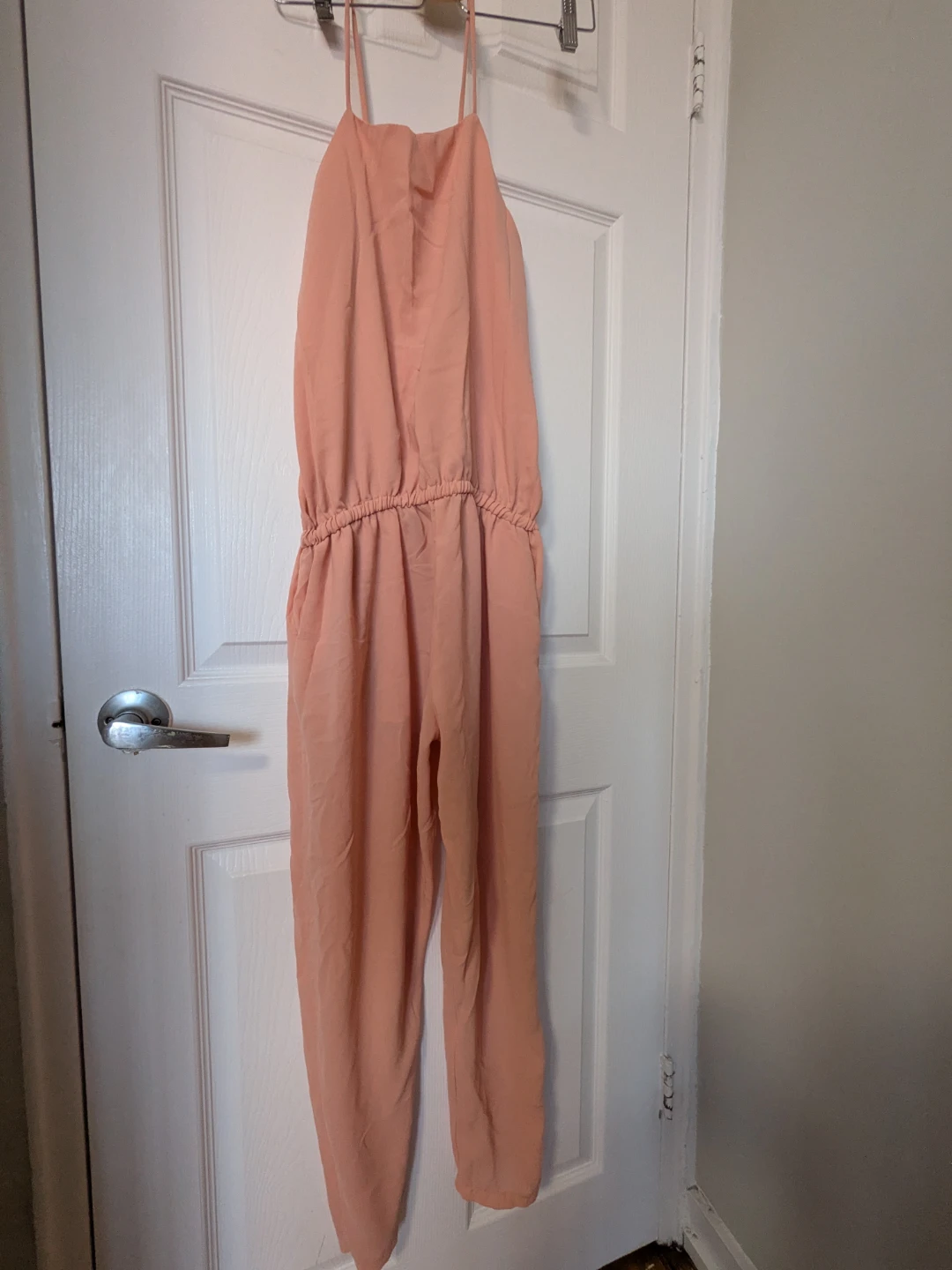 Peach Strappy Jumpsuit