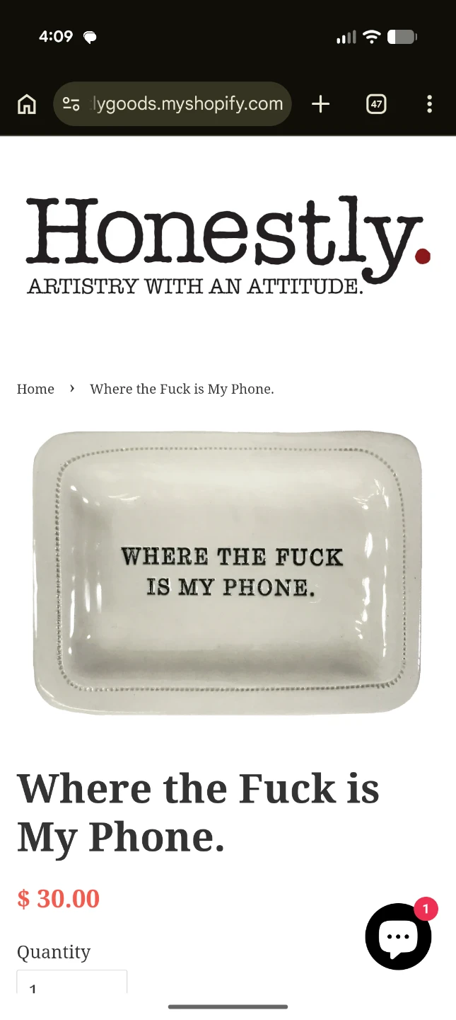 Honestly "Where the Fuck is My Phone" Tray - photo 4