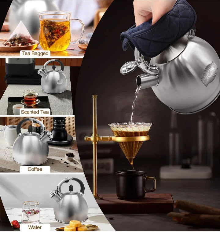 BAERFO Stainless Steel Stovetop Whistling Kettle - photo 5