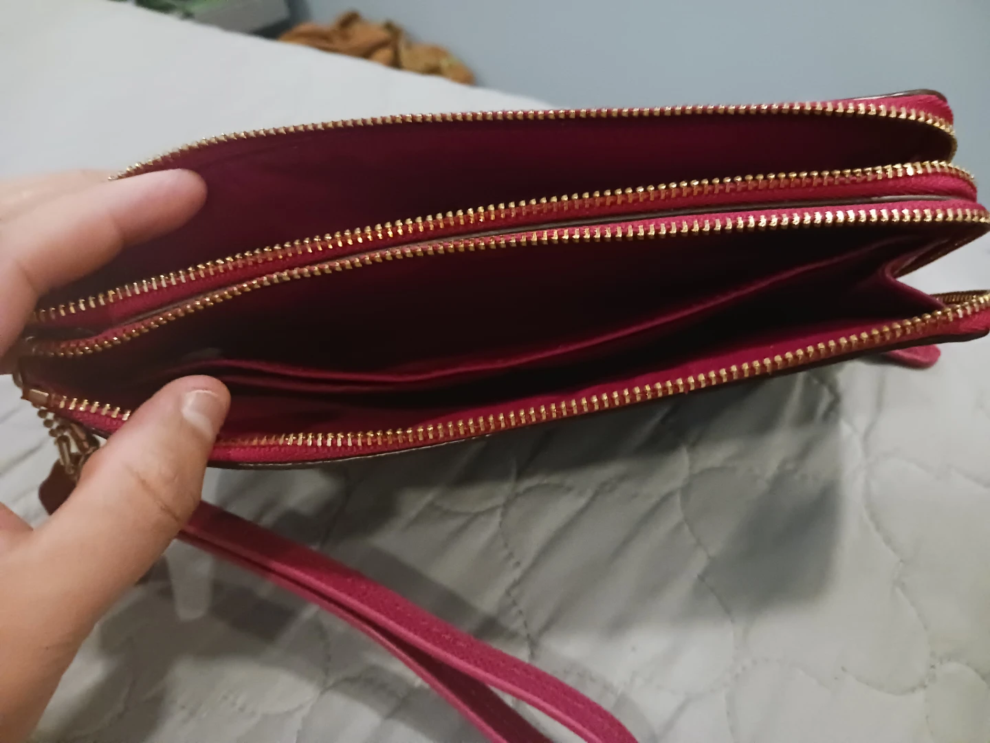 Coach Signature Canvas Double Zip Wristlet - photo 3