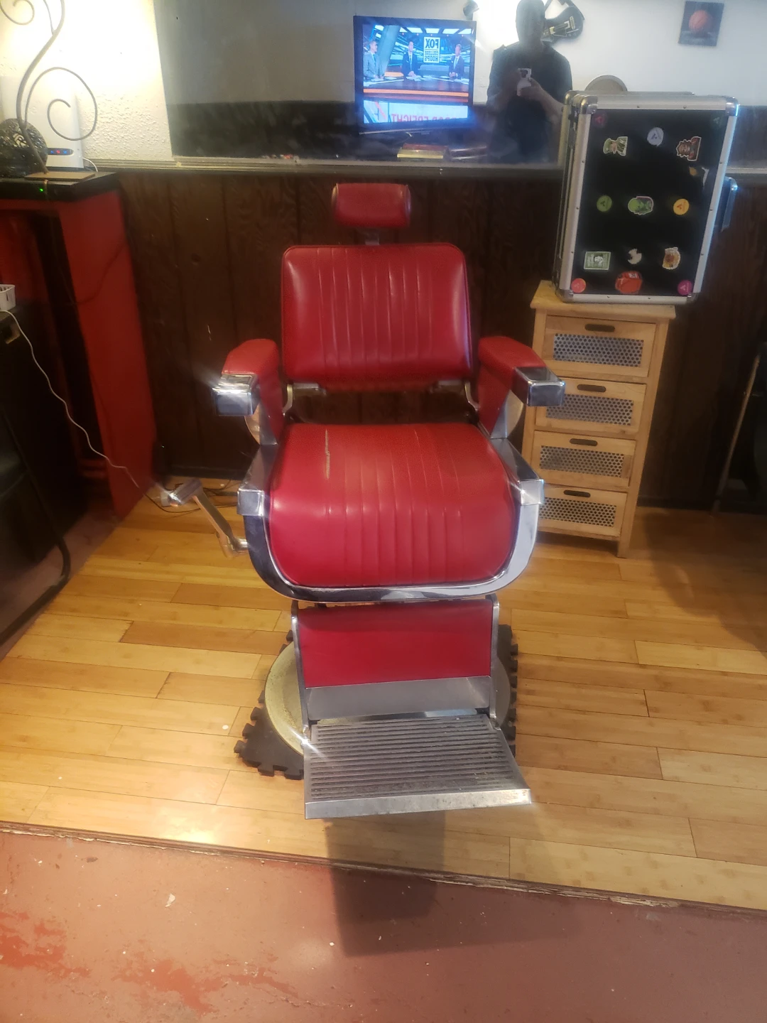 Red Barber Chair