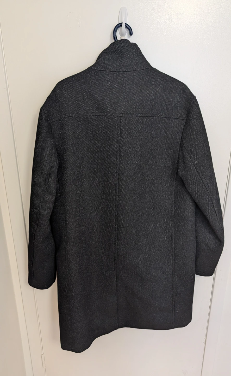 Zara Dark Grey Wool Blend Peacoat Jacket - Men's Large - photo 4